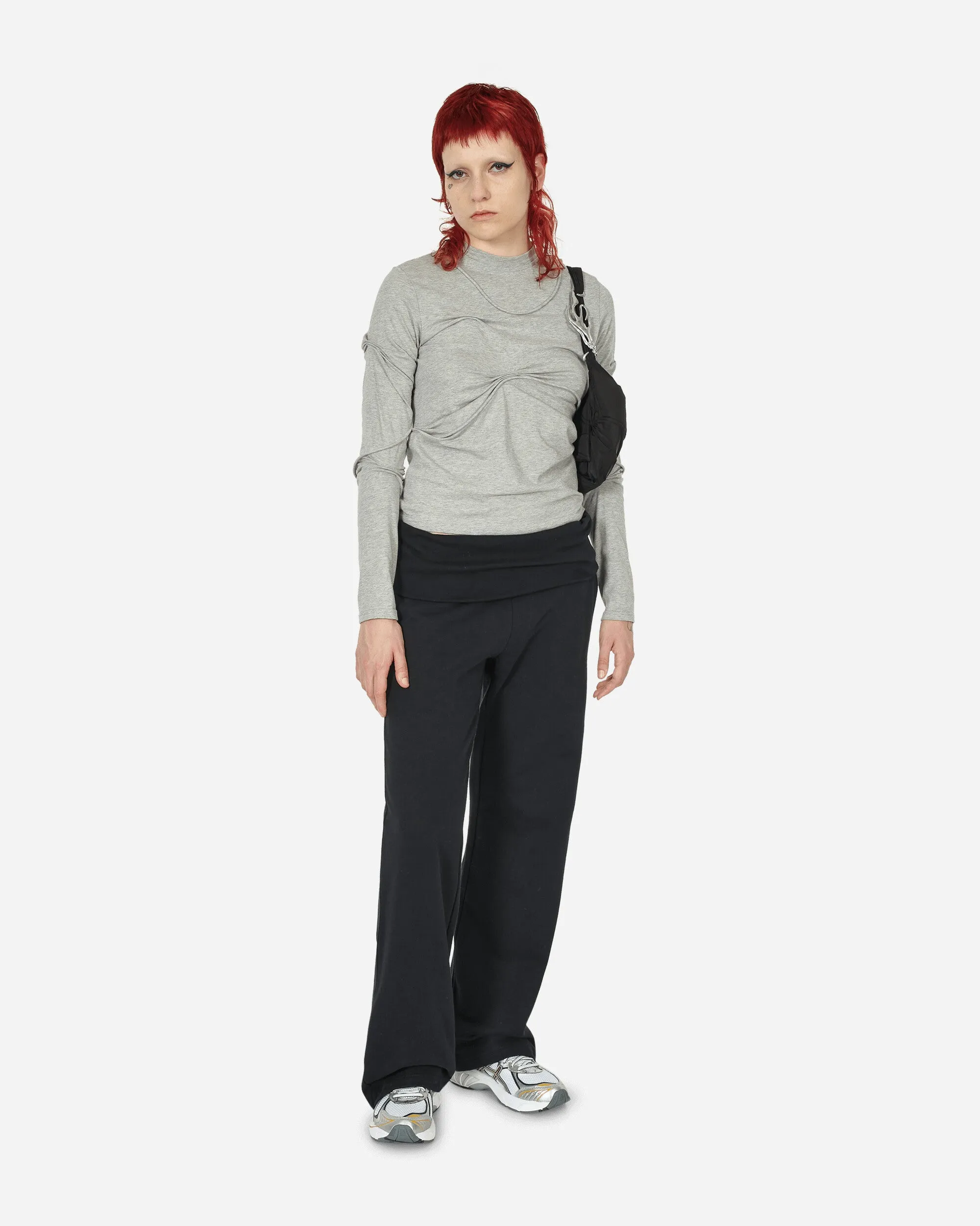 Pleated Longsleeve Top Grey