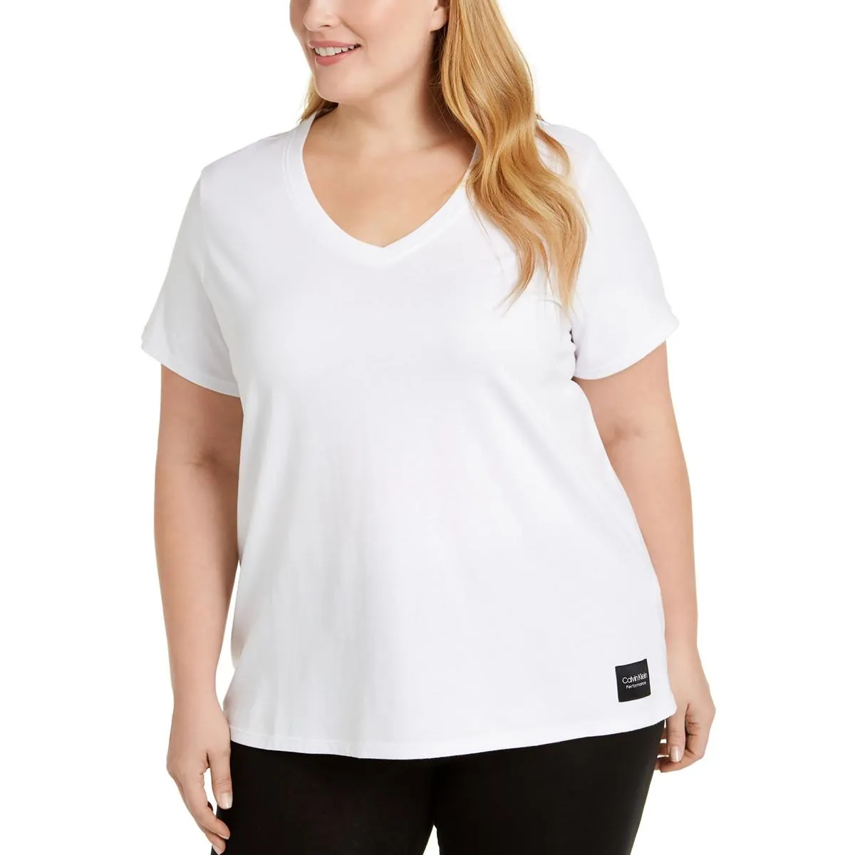 Plus Womens Cotton Activewear Pullover Top
