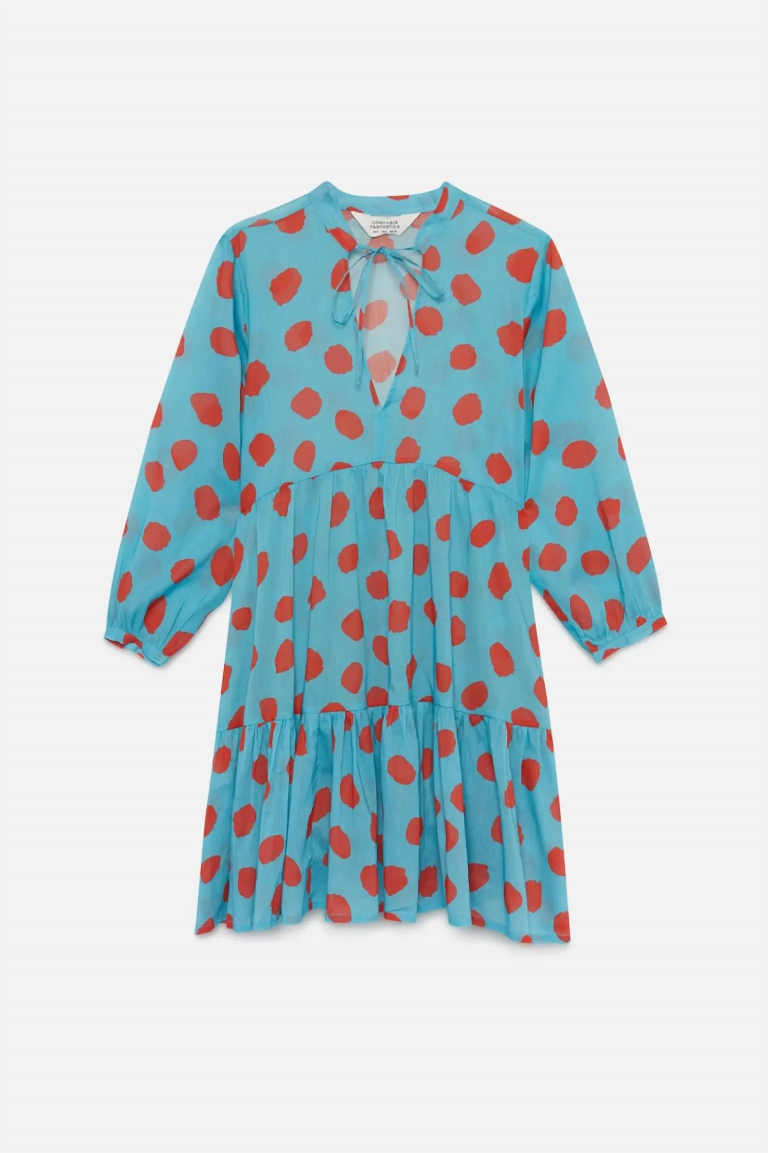Polka Dot Cover Up In Blue