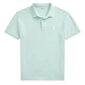 Polo Ralph Lauren Custom Slim Fit Stretch Oxford Mesh Polo Celadon/White