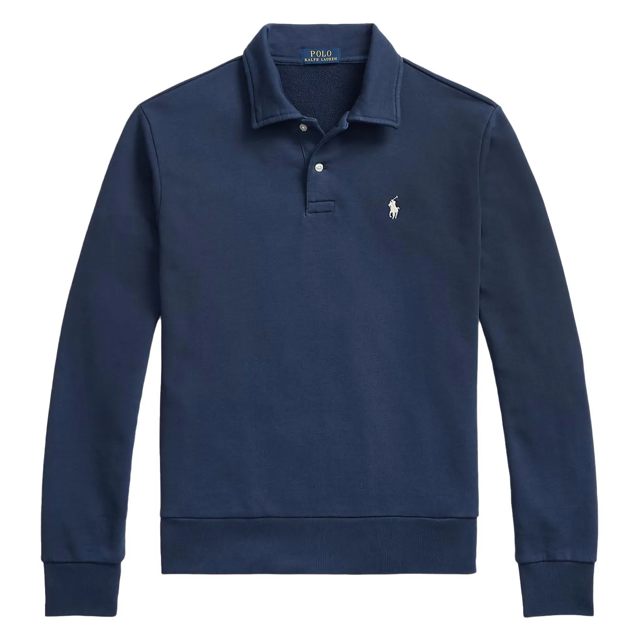Polo Ralph Lauren Loopback Fleece Polo Collar Sweatshirt Cruise Navy