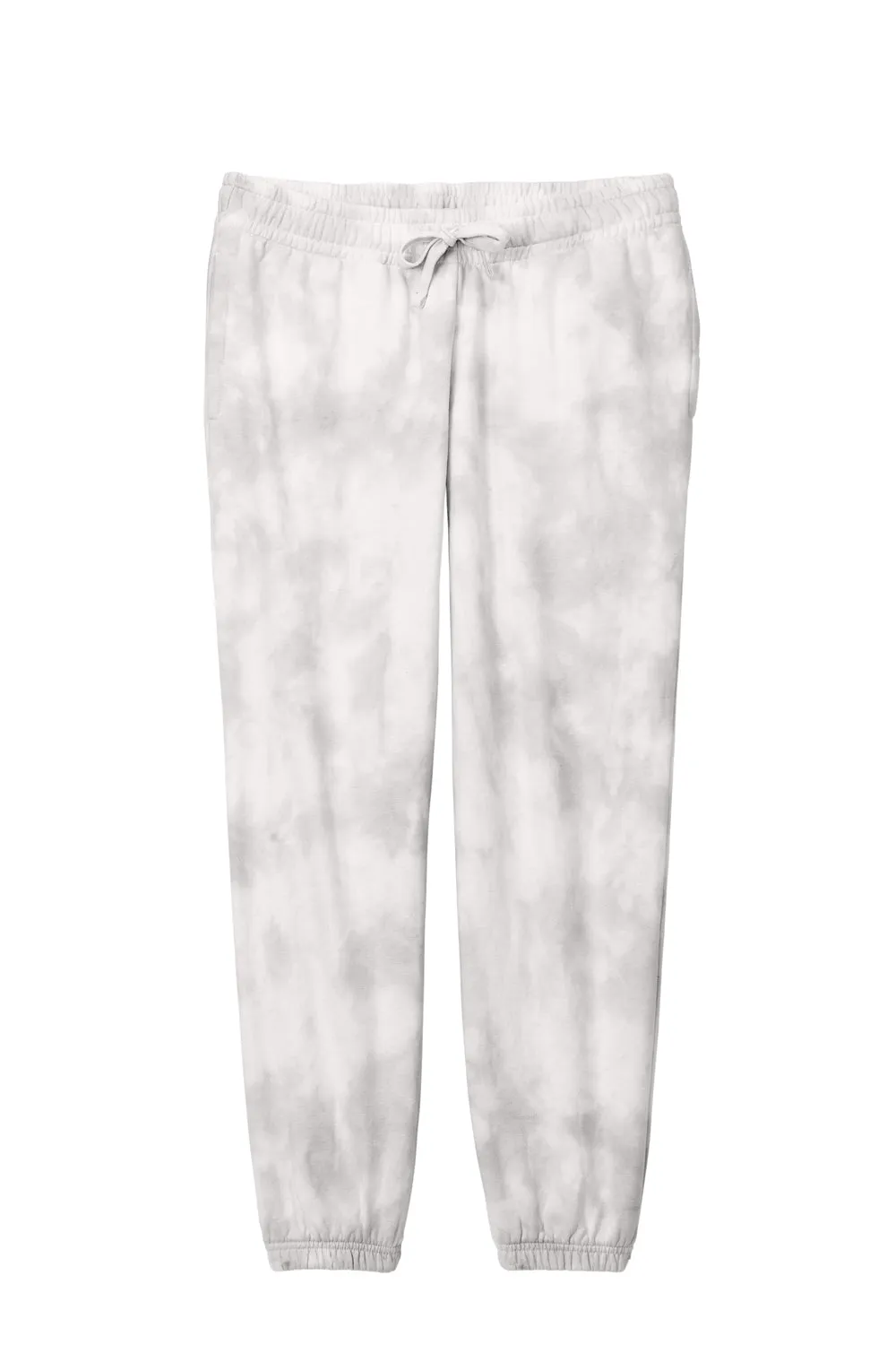 Port & Company Womens Beach Wash Tie Dye Sweatpants w/ Pockets - Dove Grey