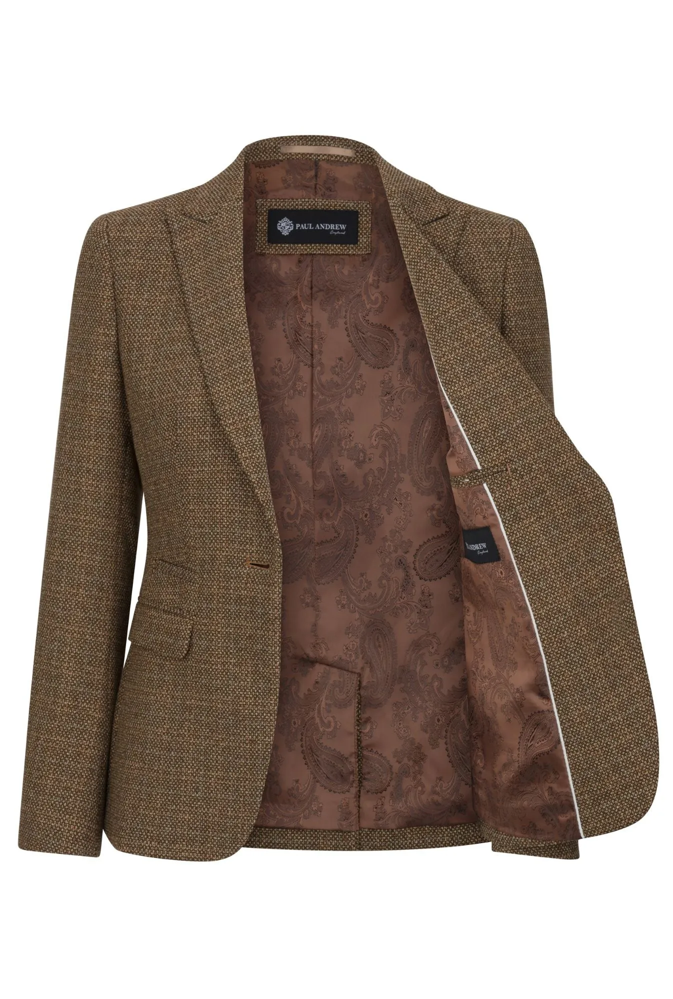 Ralph Tweed Tailored Fit Blazer Wool Polyester Blend