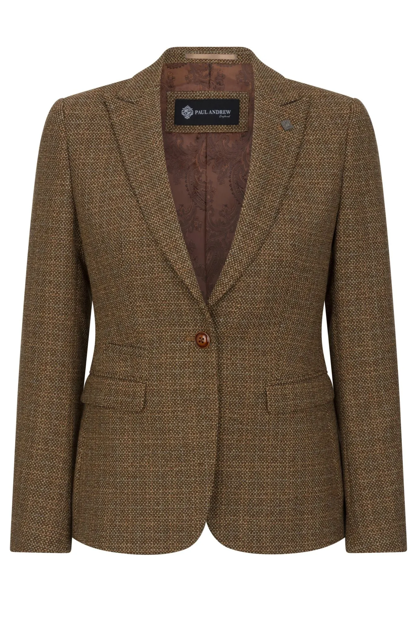 Ralph Tweed Tailored Fit Blazer Wool Polyester Blend