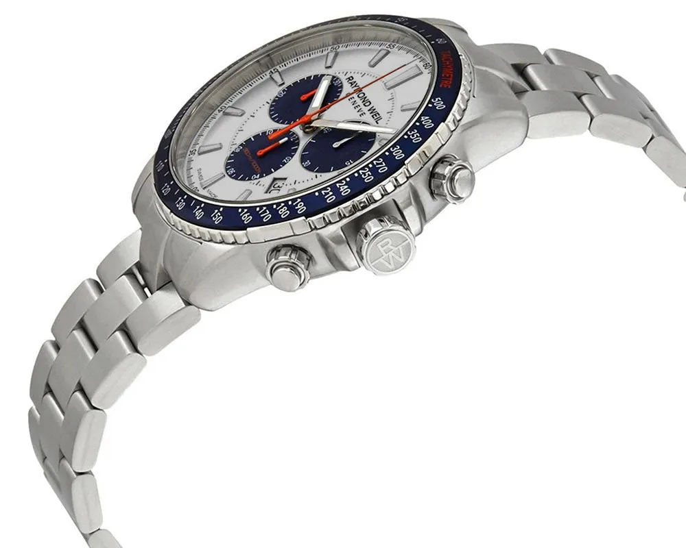 Raymond Weil Tango Chronograph Stainless Steel Silver Dial Date Quartz Divers Mens Watch 8570-ST3-65501 Raymond Weil Watches