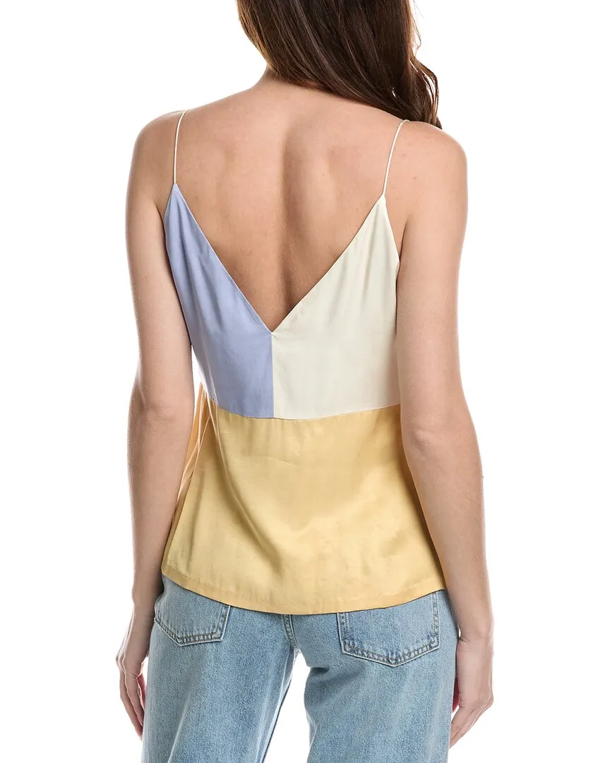 Rebecca Taylor Color-Blocked Twill Camisole