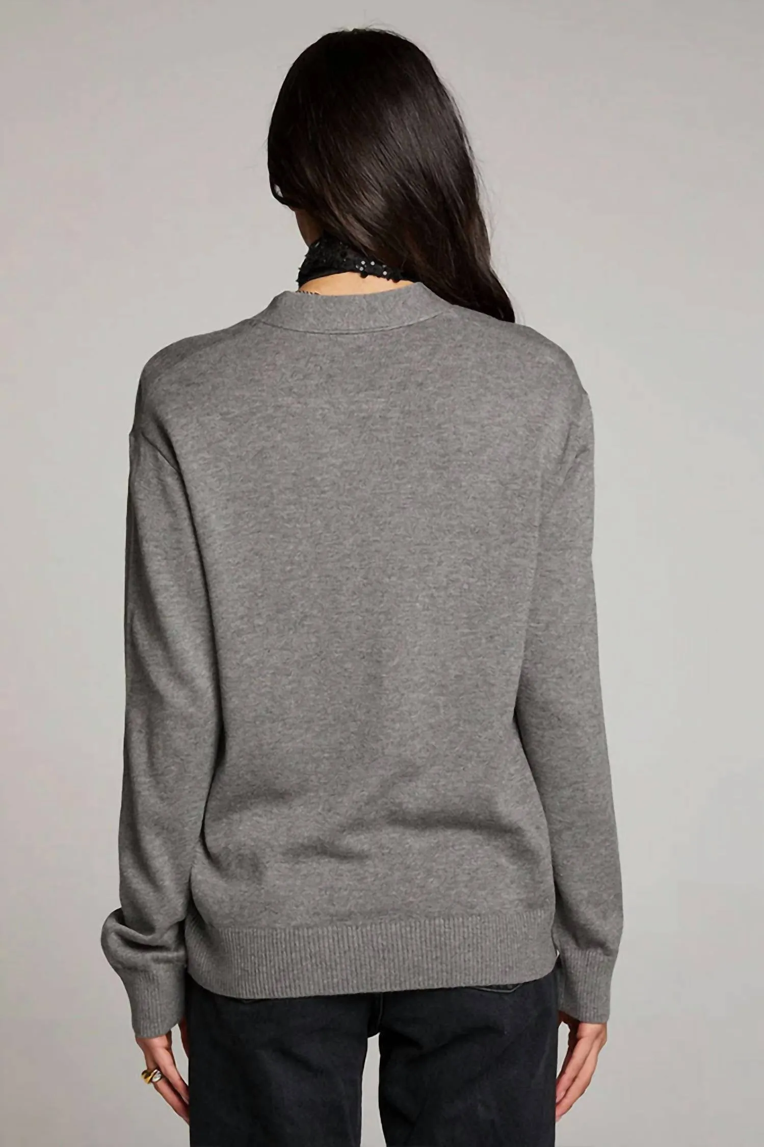 Rolling Stones Cardigan In Dark Heather Gray