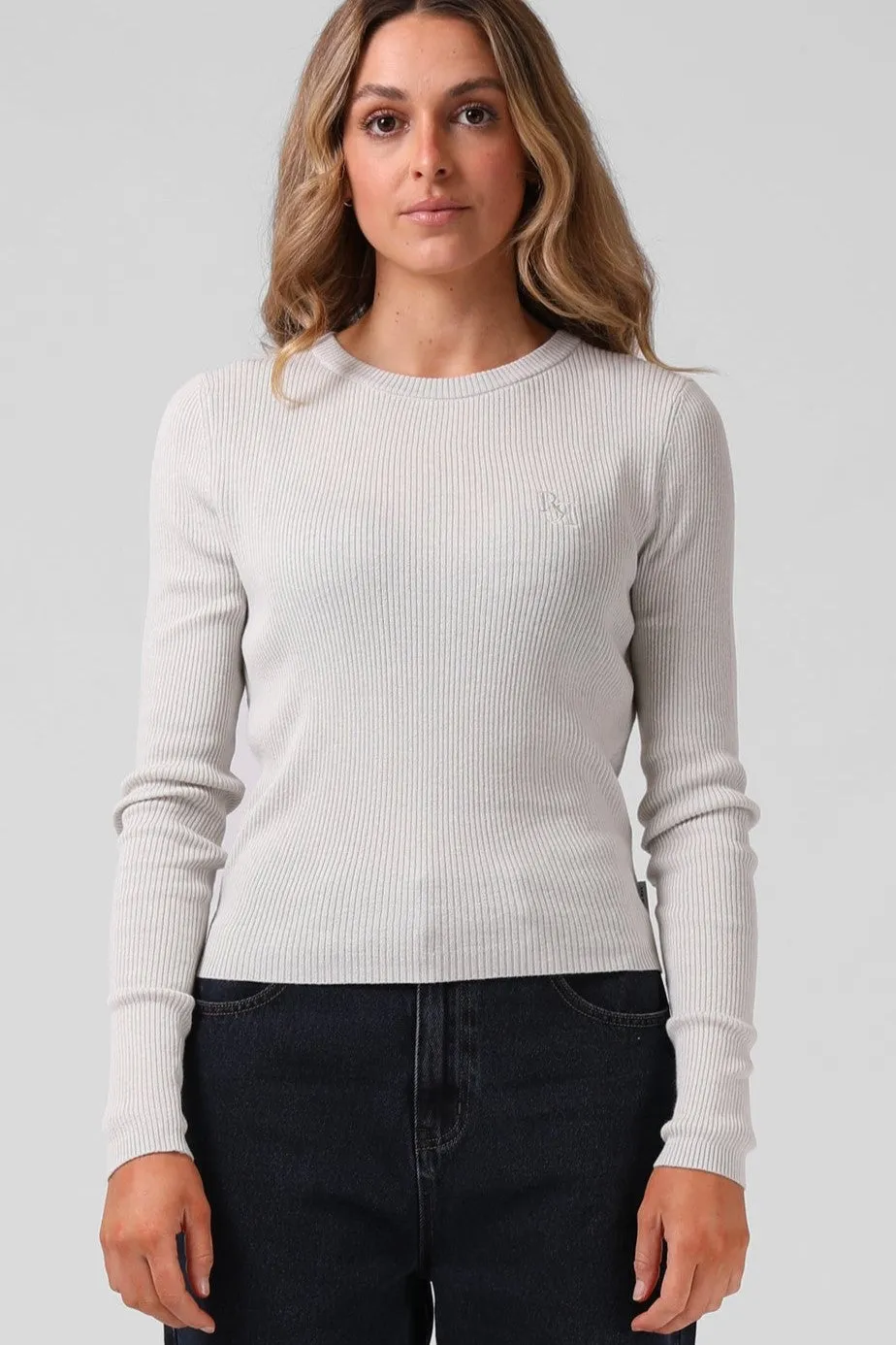 RPM Knitted L/S Tee Light Grey
