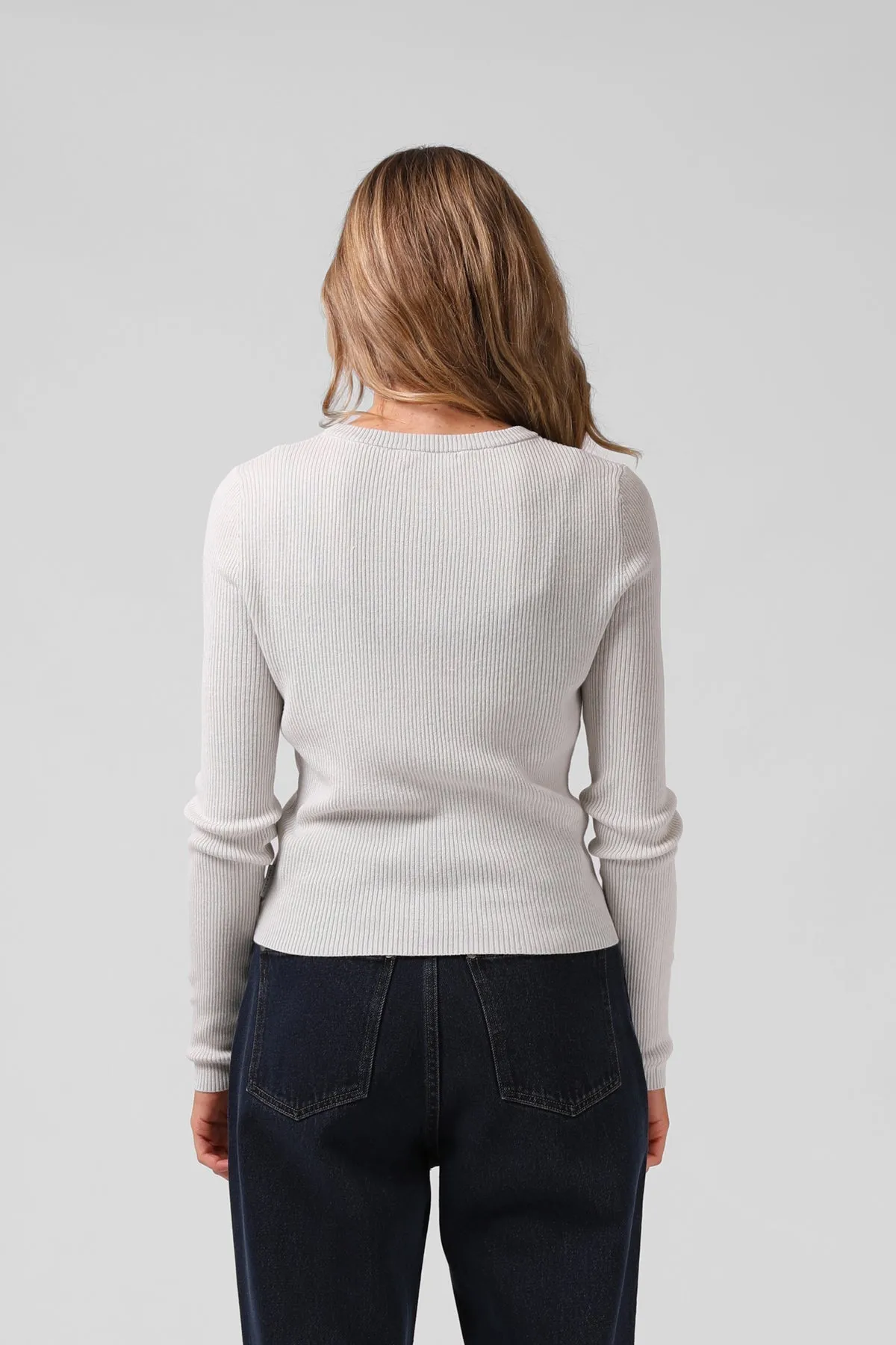 RPM Knitted L/S Tee Light Grey