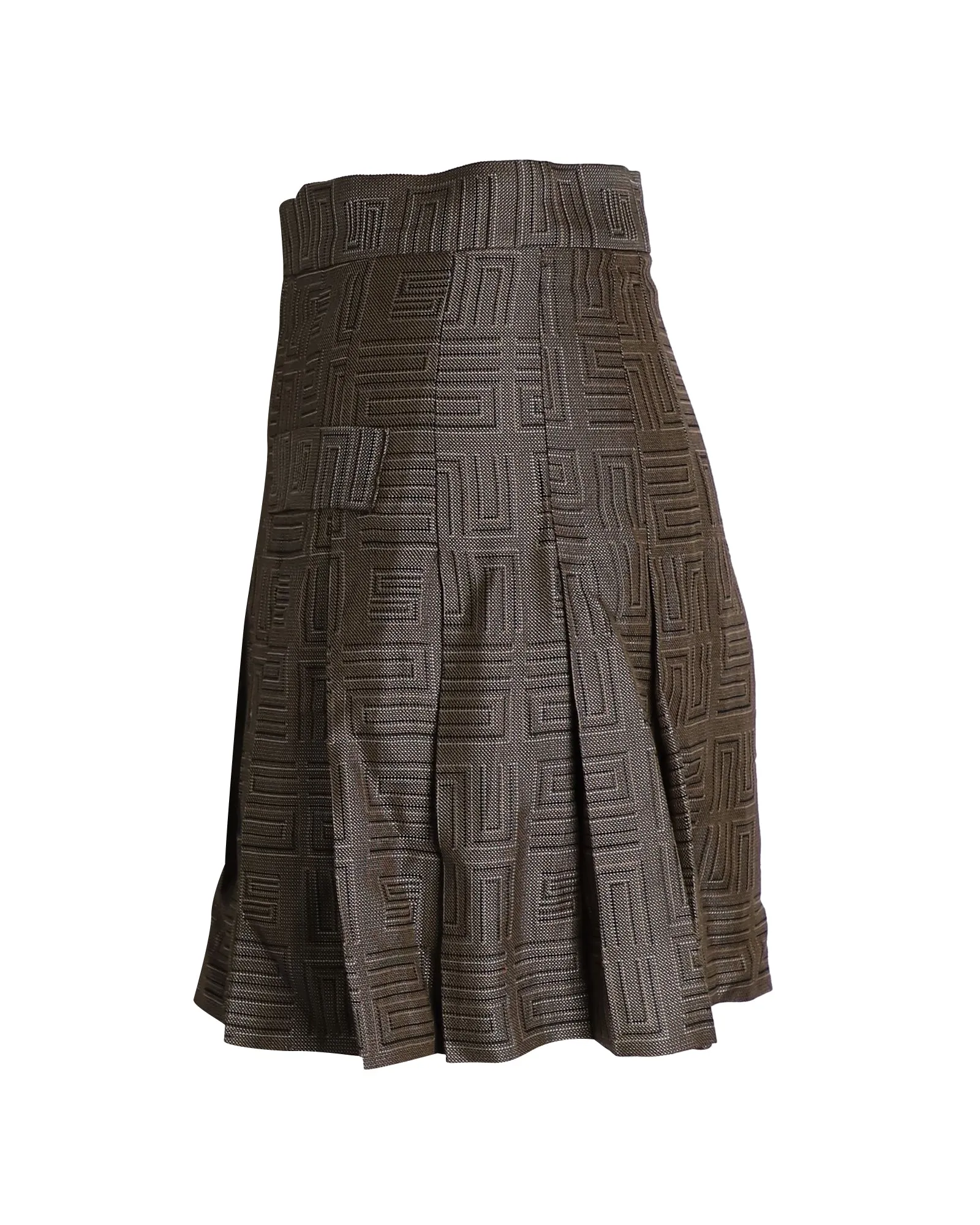 Sandro Gael Layered Pleated Jacquard Shorts in Multicolor Viscose