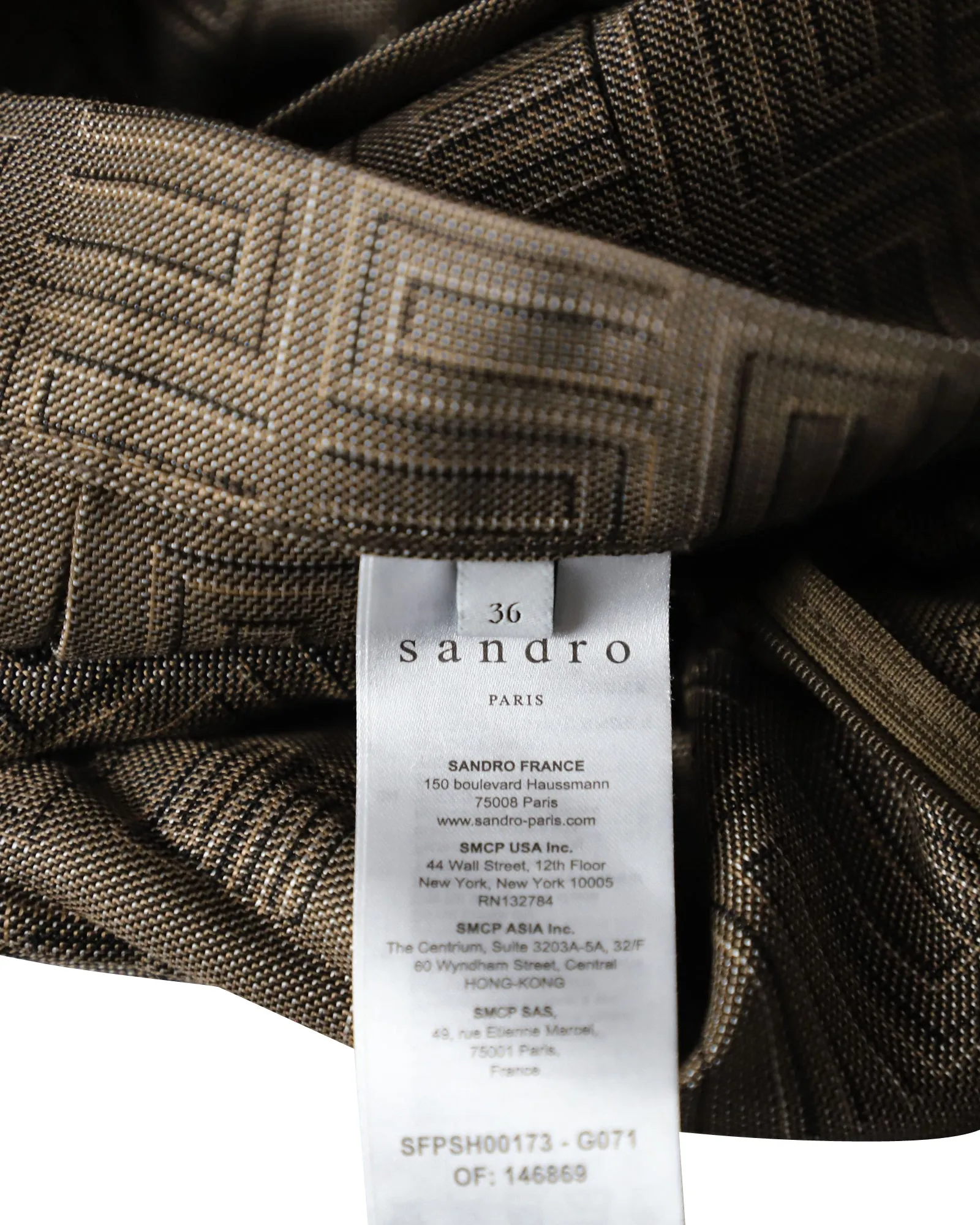 Sandro Gael Layered Pleated Jacquard Shorts in Multicolor Viscose