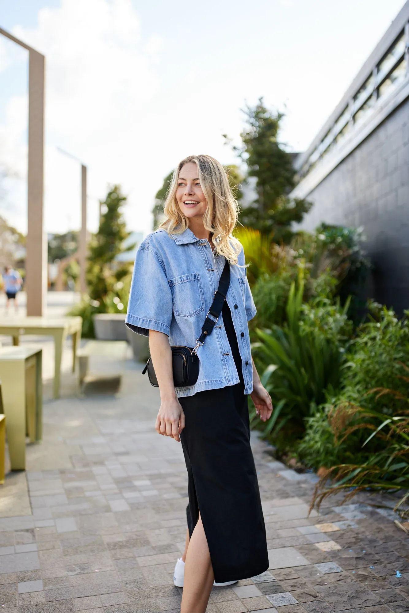 Shine On Essentials Maxi Tee Dress Black