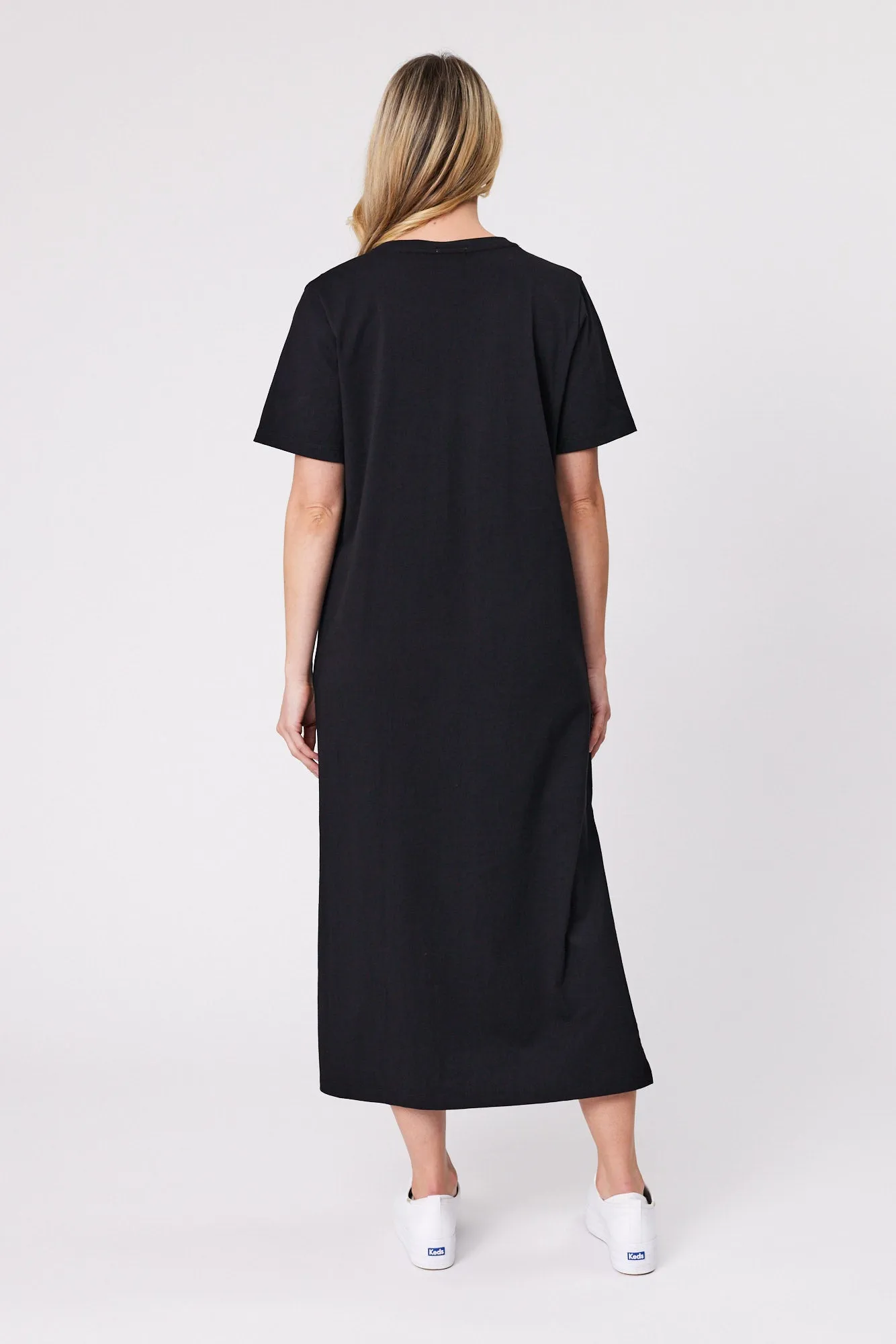 Shine On Essentials Maxi Tee Dress Black