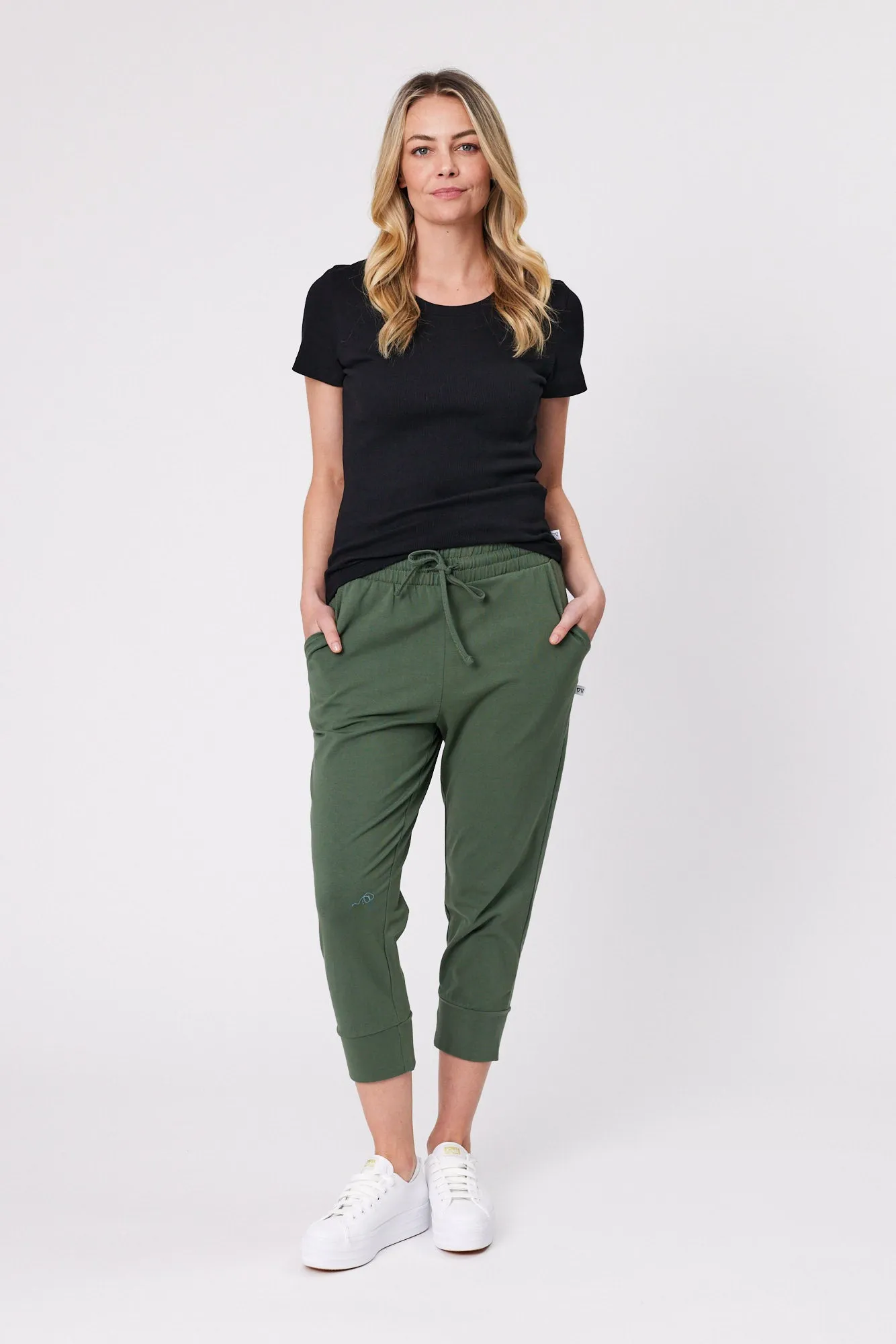 Shine On Essentials Rib Tee Black
