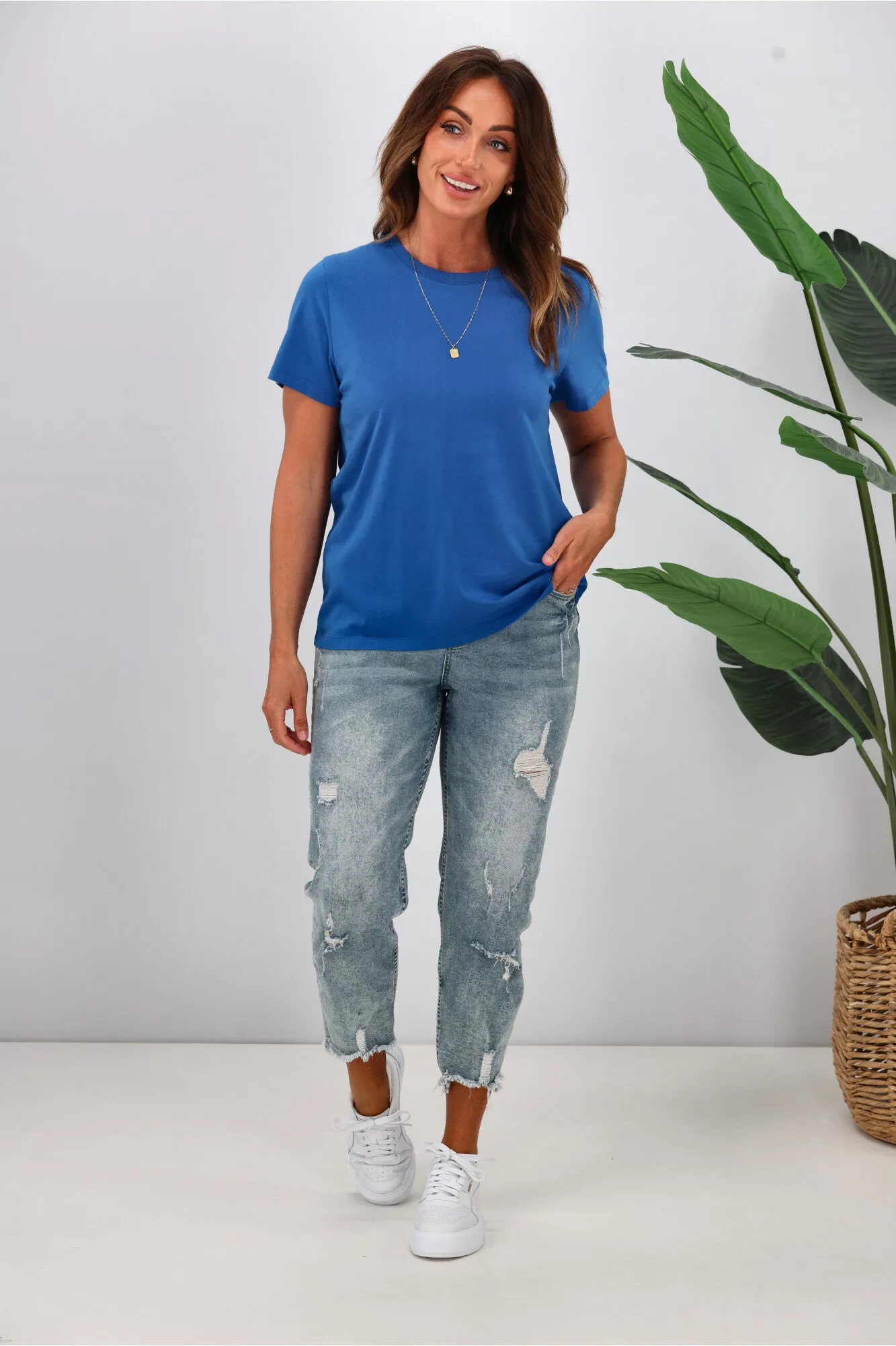 Shine On Essentials Tee Cobalt Blue
