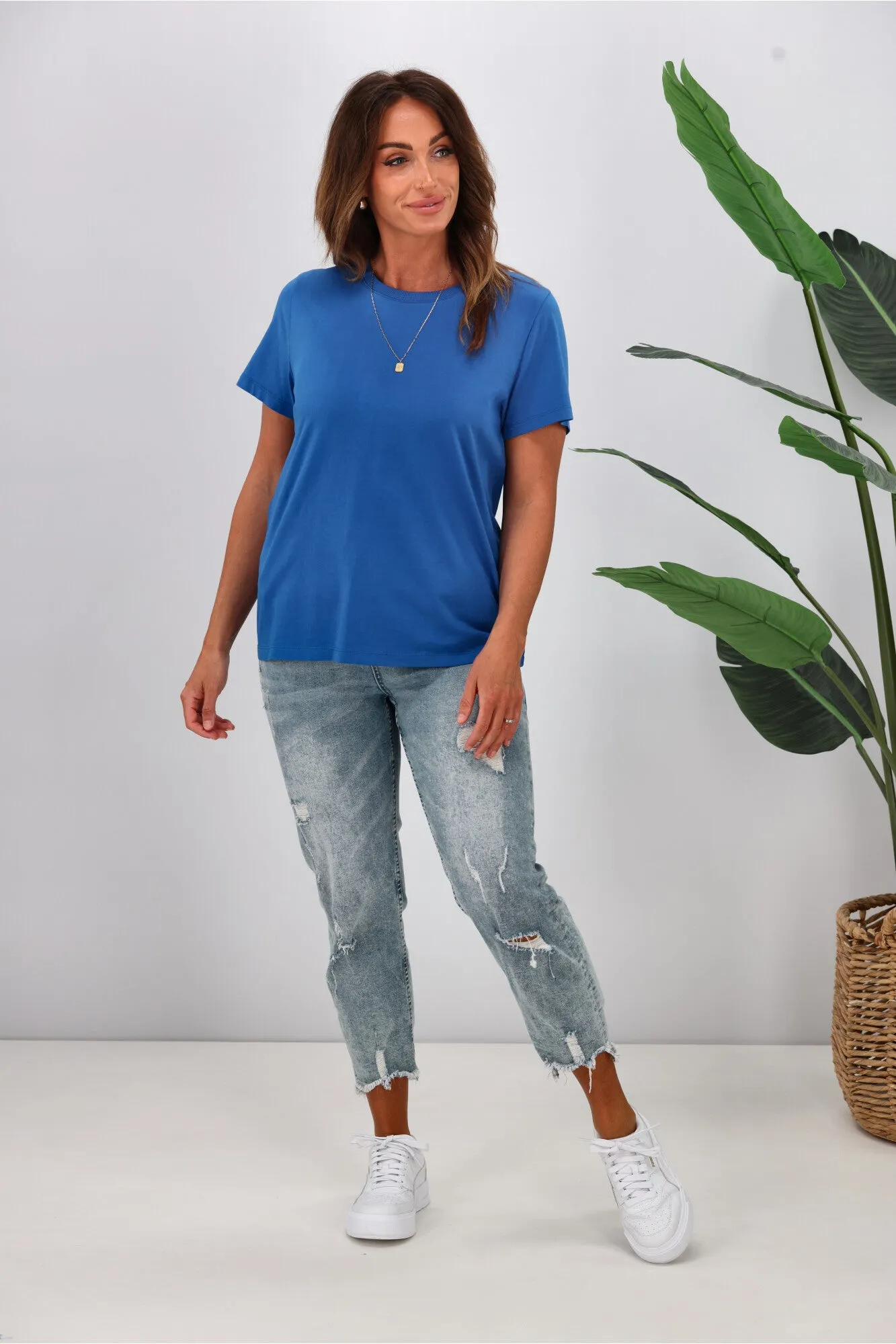 Shine On Essentials Tee Cobalt Blue