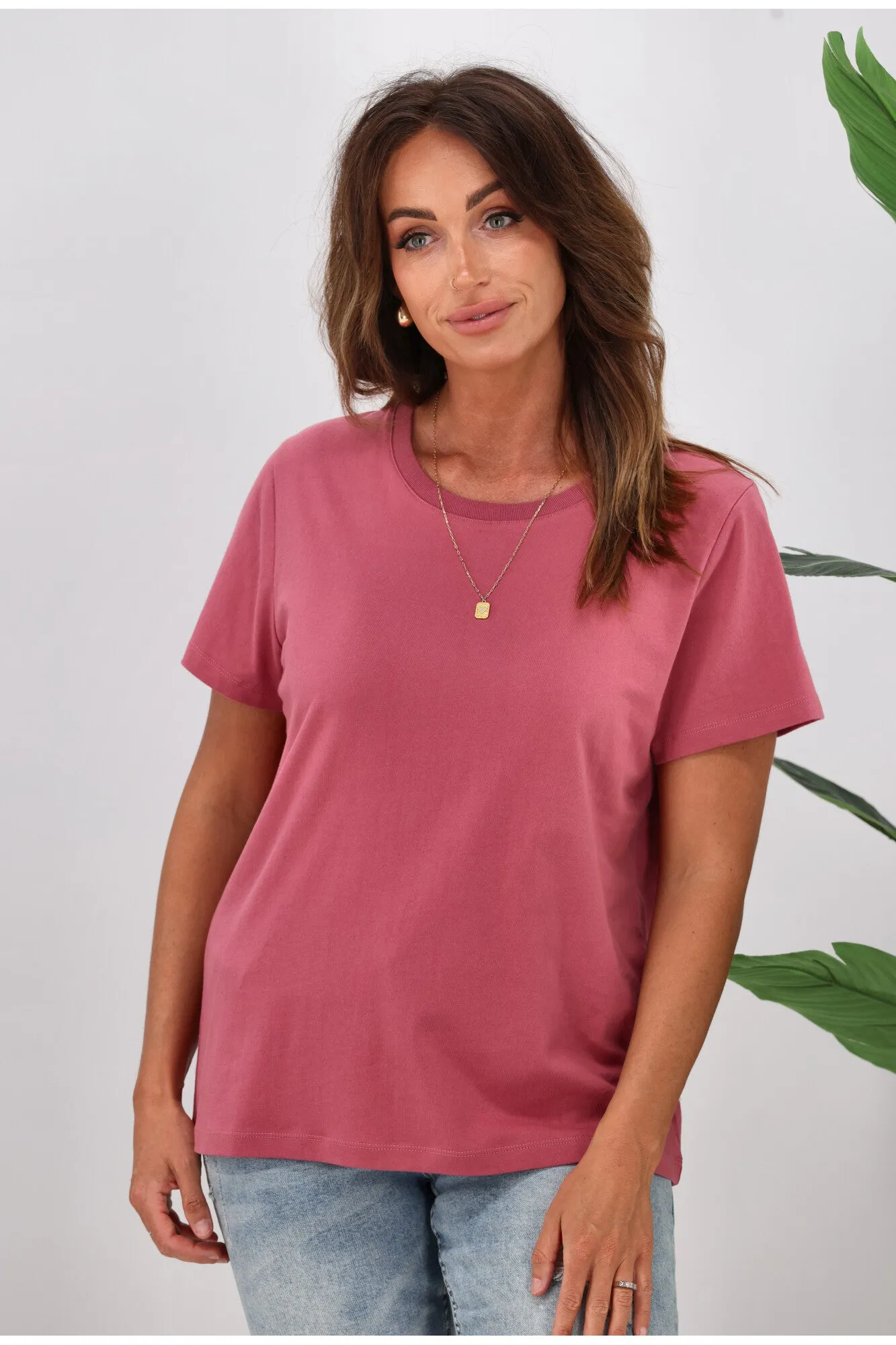 Shine On Essentials Tee Dusty Rose