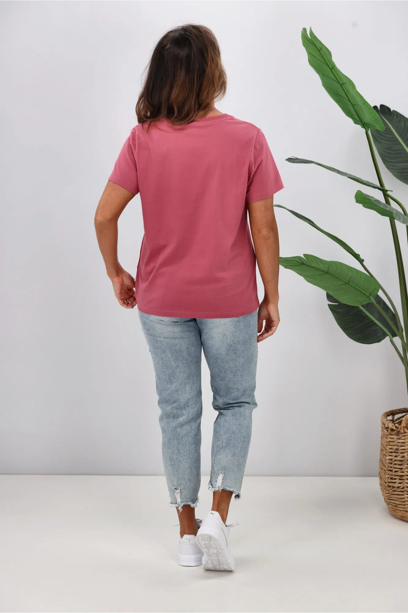 Shine On Essentials Tee Dusty Rose