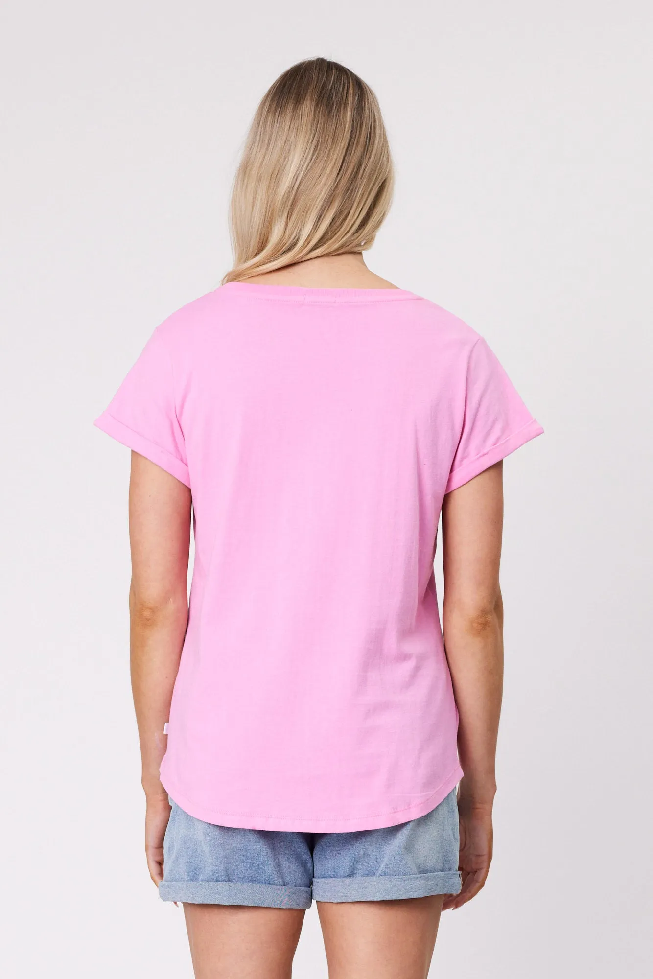 Shine On Essentials V Tee Pink
