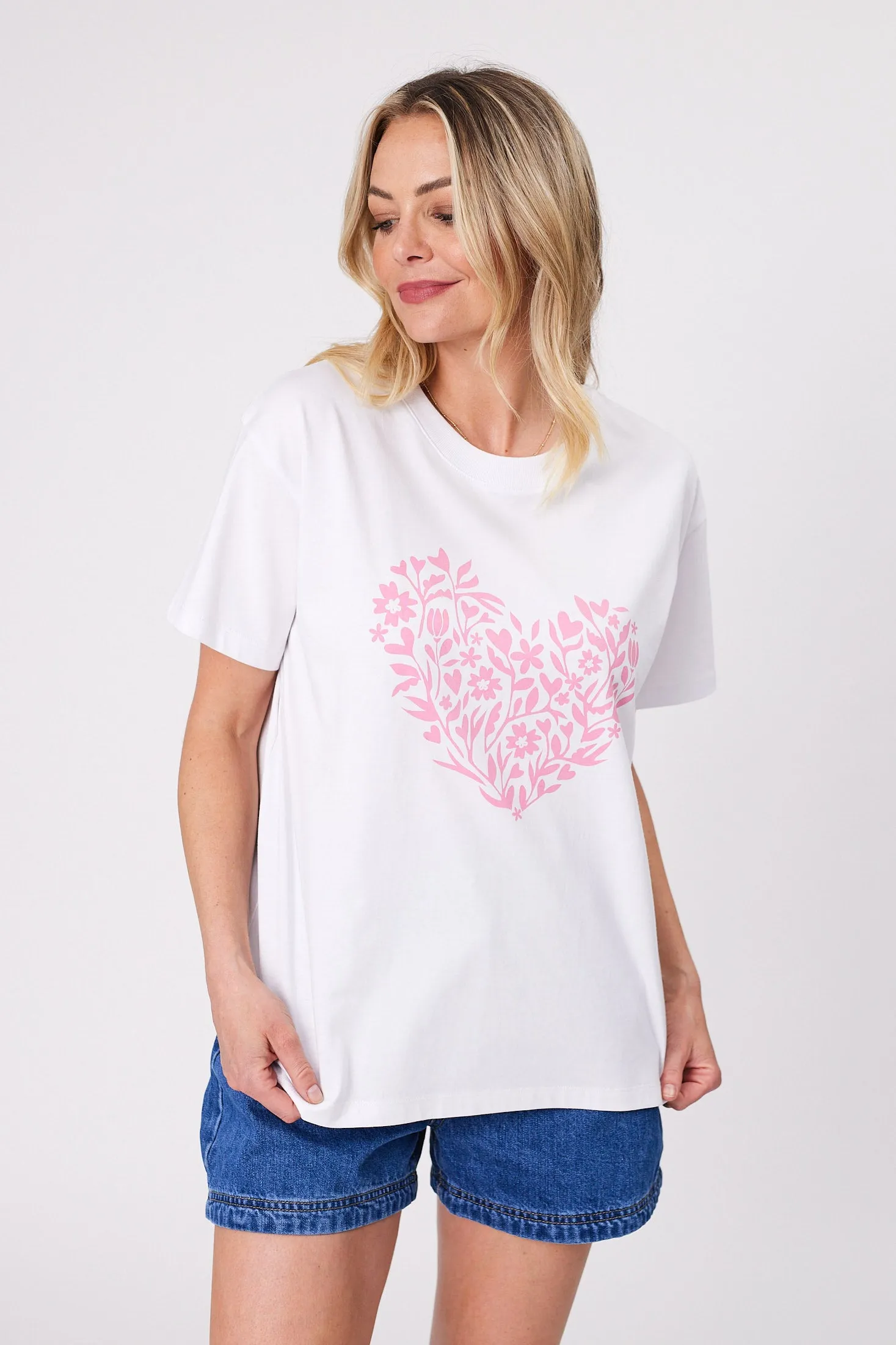 Shine On Label Blossom Pink Blossoms White