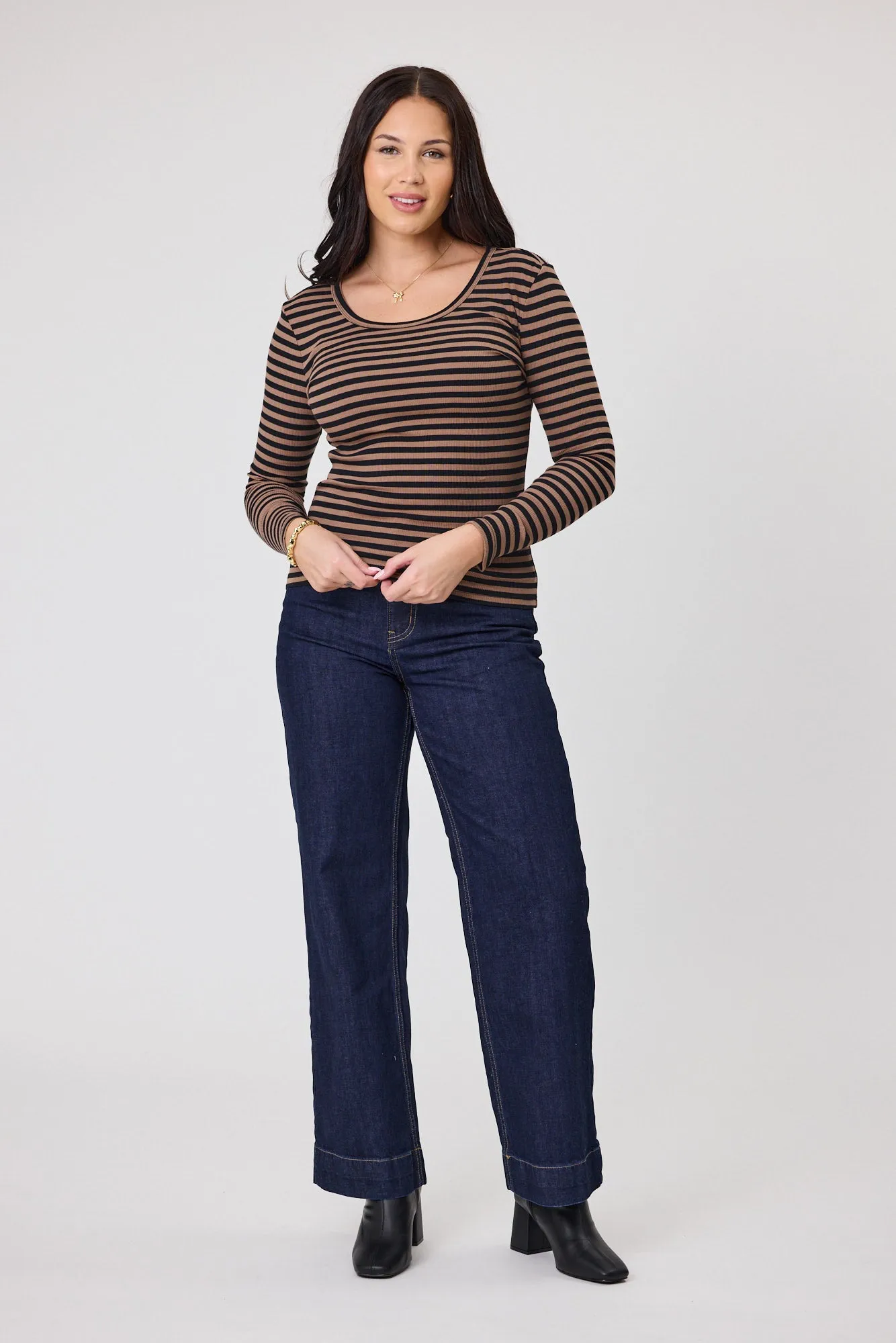 Shine On Label Renew Long Sleeve Rib Tee