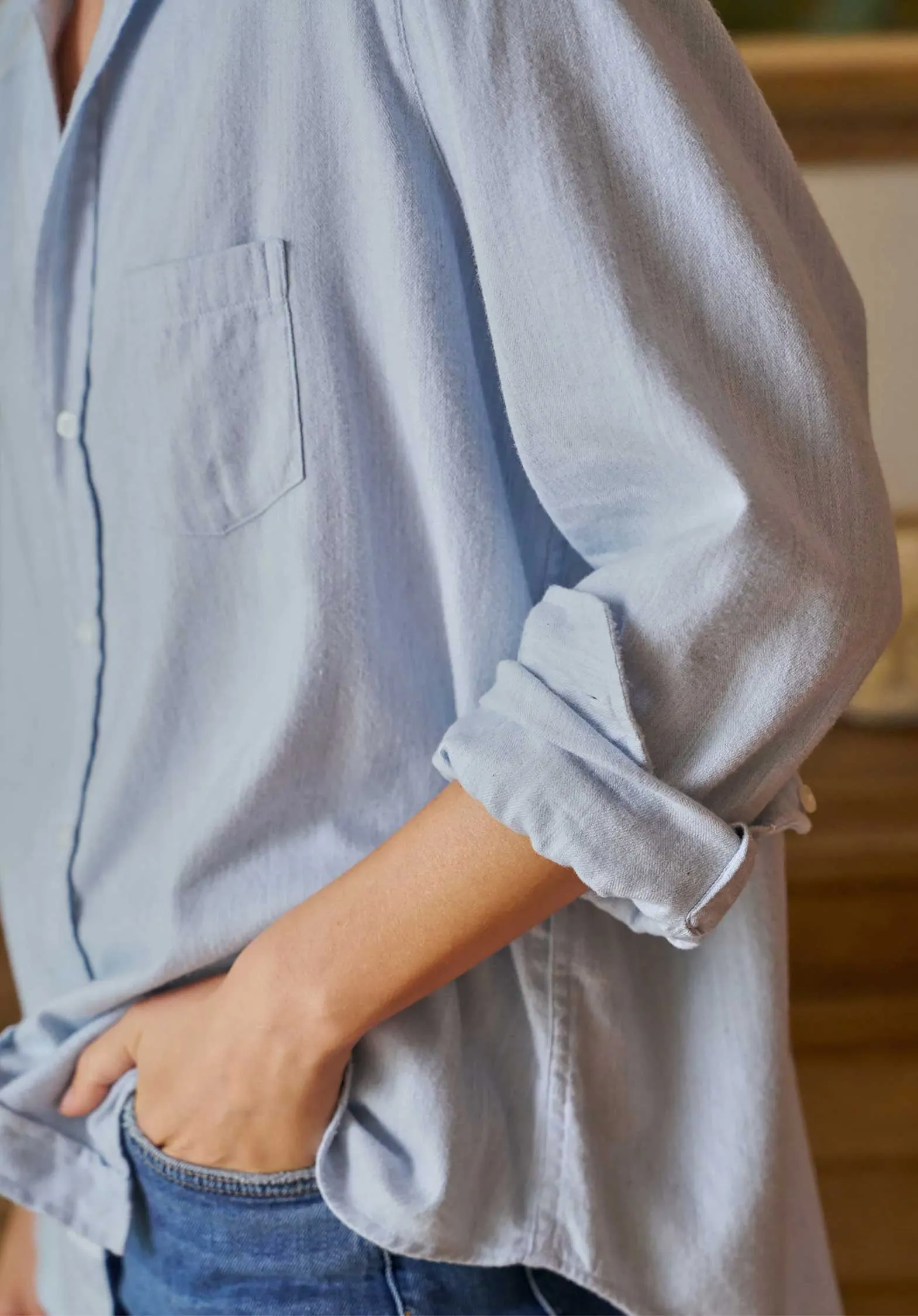 Shirt Eileen Eileen It Cashme Gray-Blue