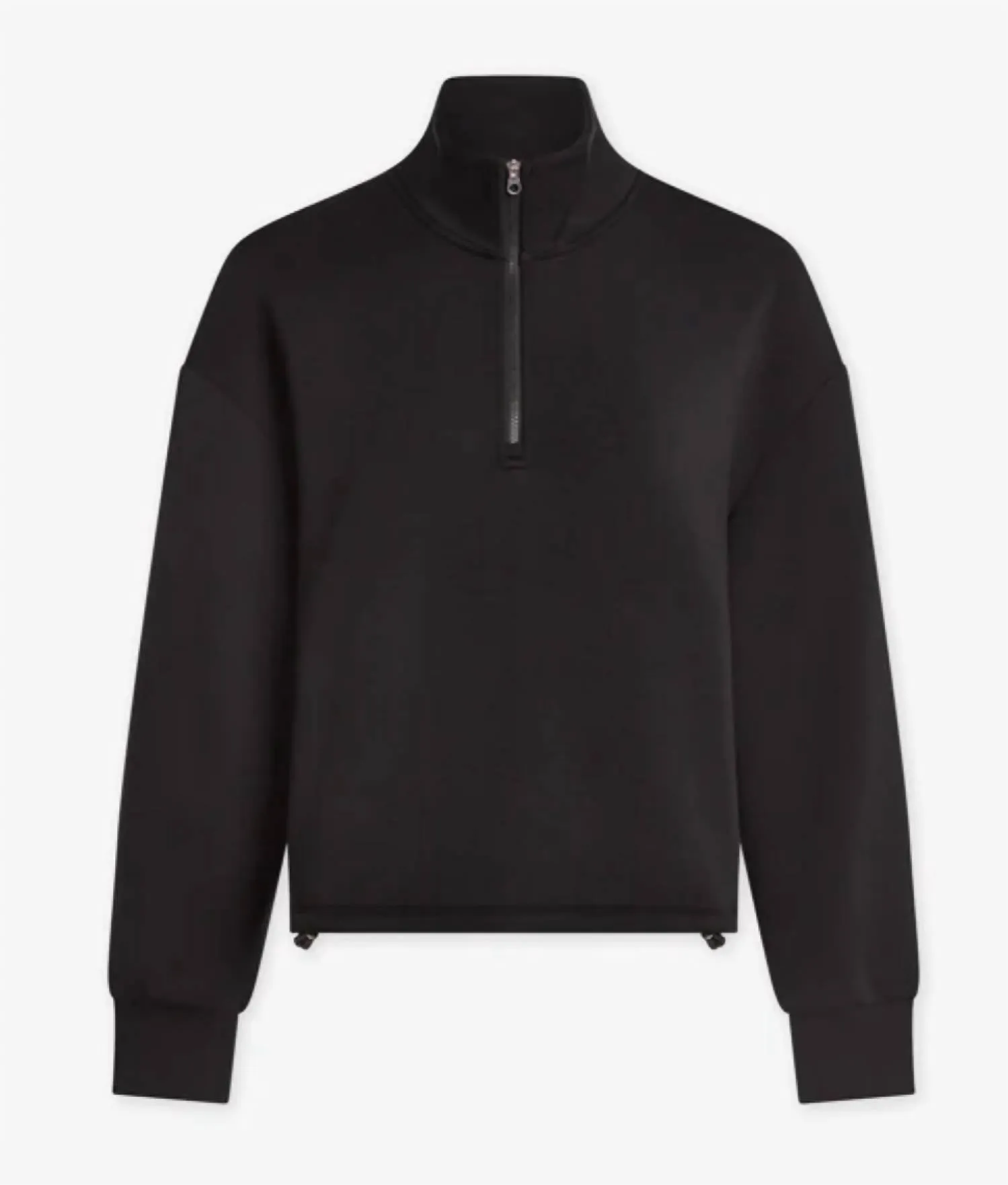 Sian Cropped Half-Zip Midlayer In Black