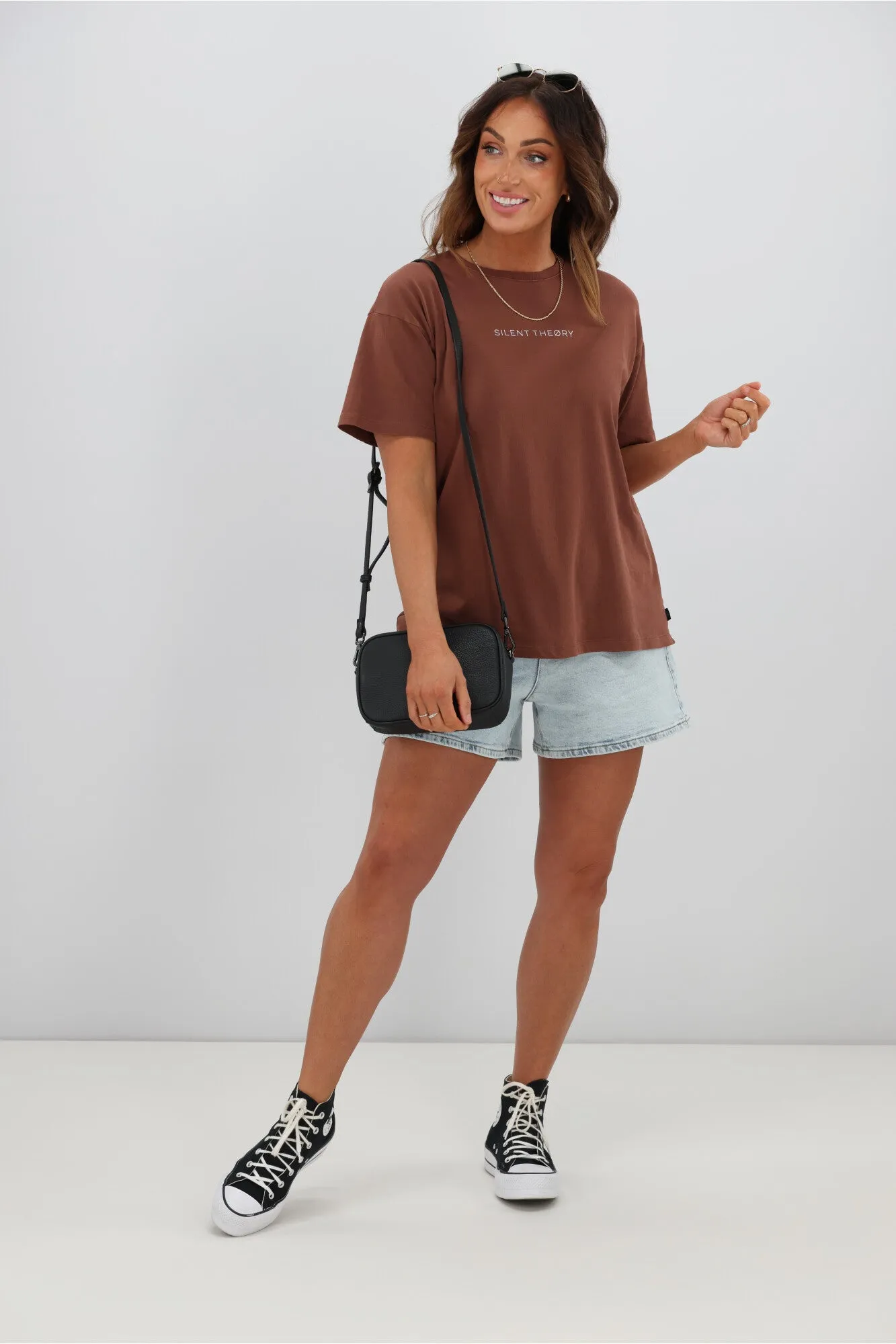 Silent Theory Logo Tee Brown