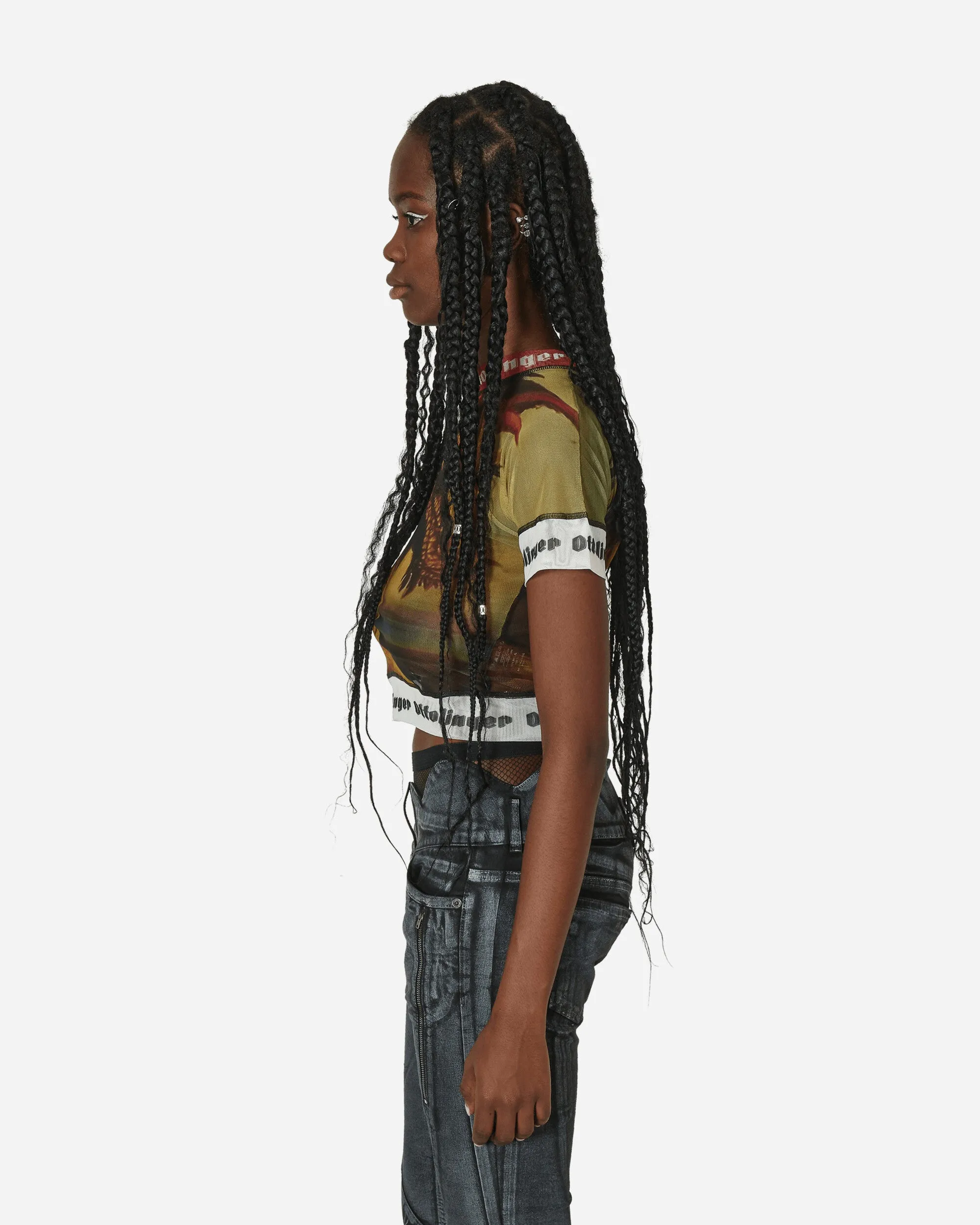 Slam Jam Mesh T-Shirt Mustard