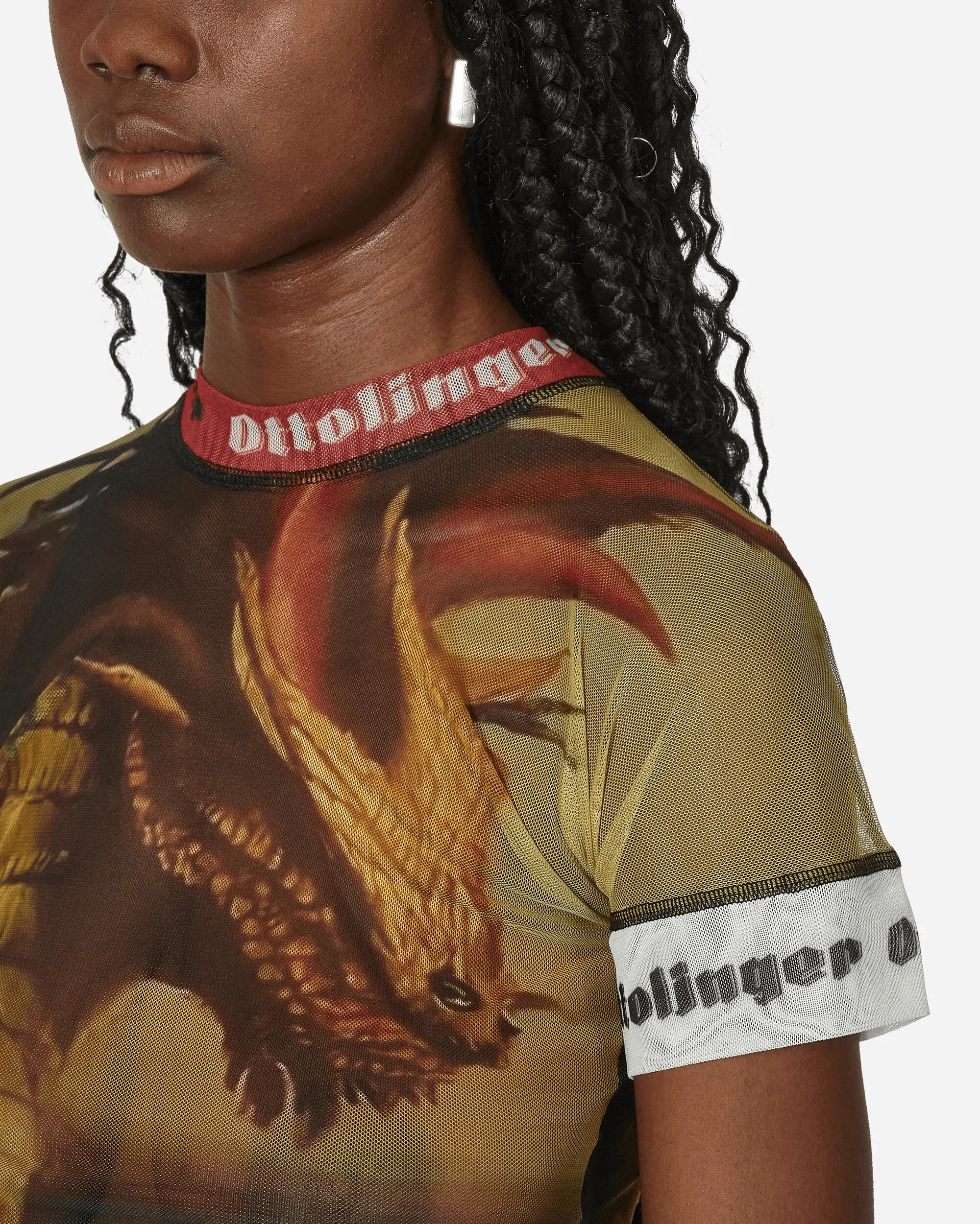 Slam Jam Mesh T-Shirt Mustard