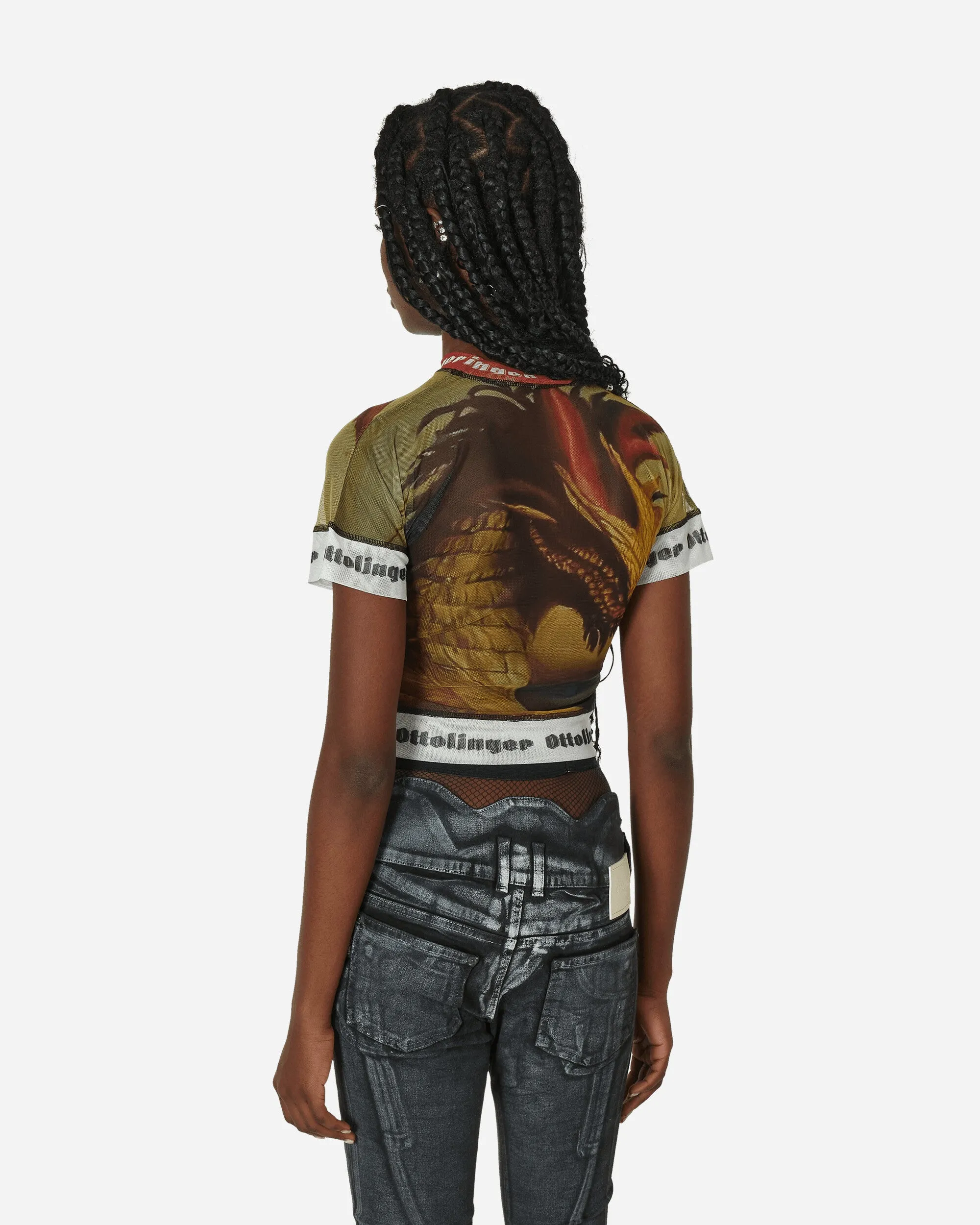 Slam Jam Mesh T-Shirt Mustard