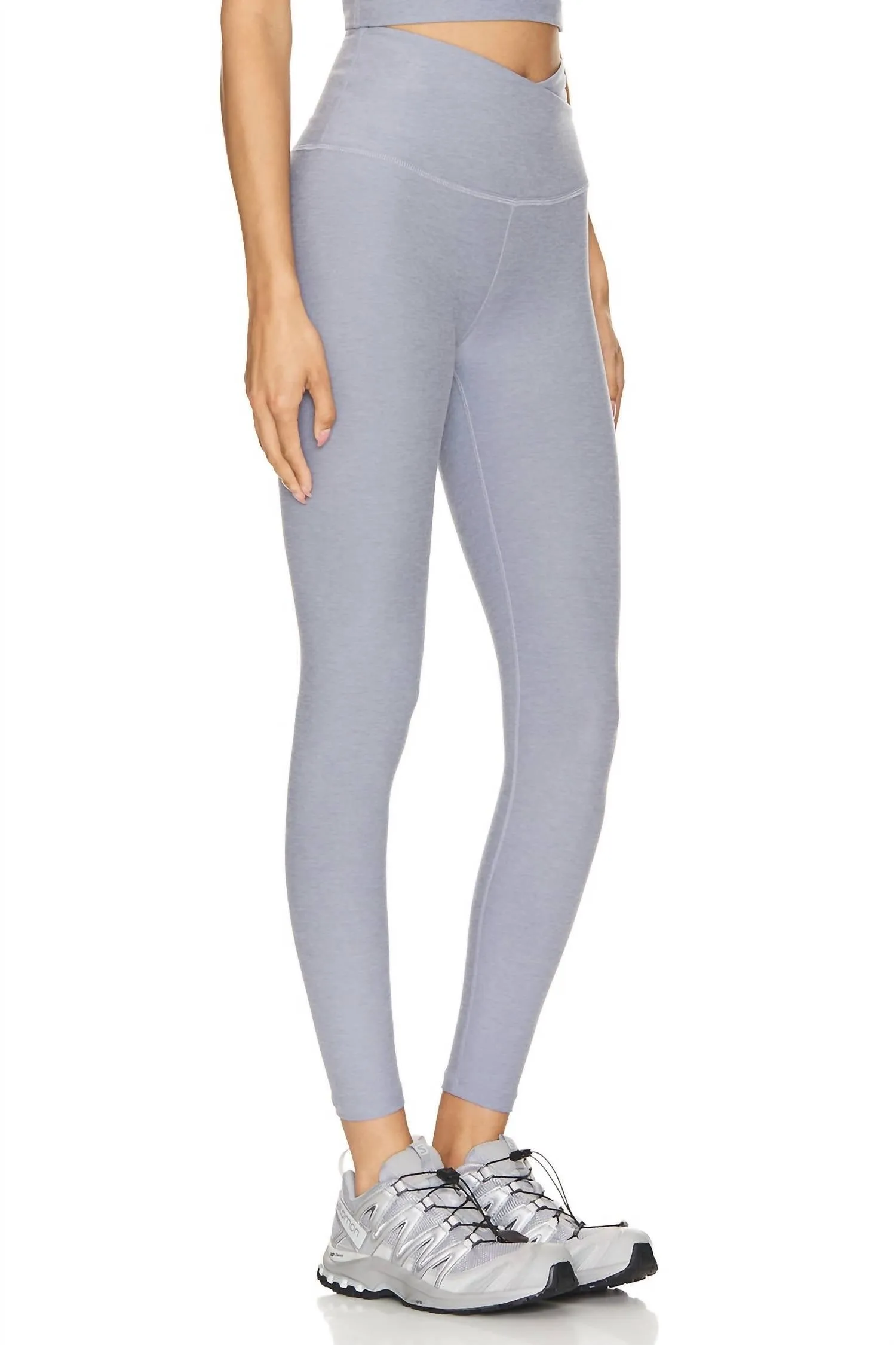 Spacedye At Your Leisure Hw Midi Legging In Cloud Heather Gray