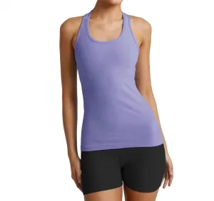 Spacedye Step Up Racerback Tank In Periwinkle Cloud Heather