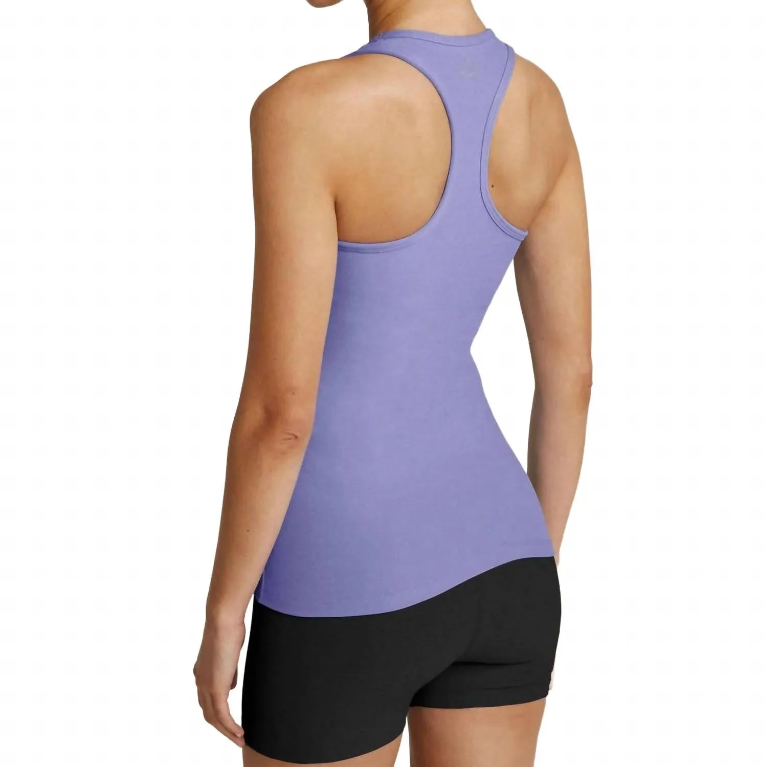 Spacedye Step Up Racerback Tank In Periwinkle Cloud Heather