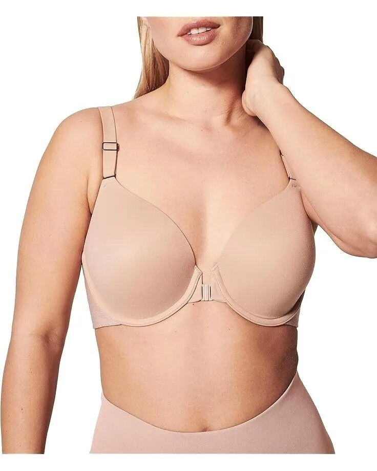 Spanx Bra-llelujah Women's 32C Toasted Oatmeal Adjustable Full Coverage ERK132