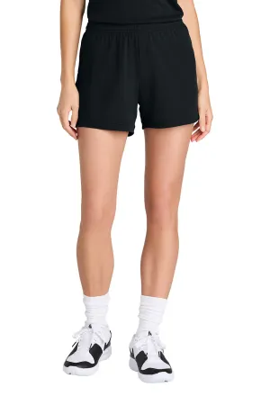 Sport-Tek Womens Club Moisture Wicking Shorts - Black/Black