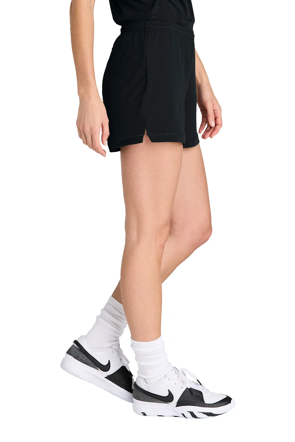 Sport-Tek Womens Club Moisture Wicking Shorts - Black/Black