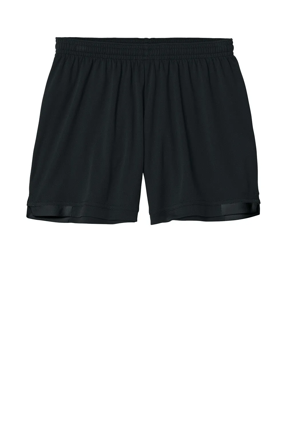 Sport-Tek Womens Club Moisture Wicking Shorts - Black/Black