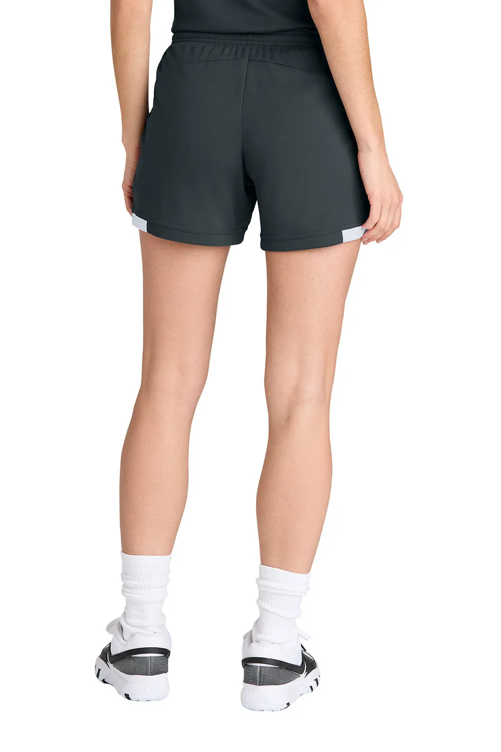 Sport-Tek Womens Club Moisture Wicking Shorts - Iron Grey/White