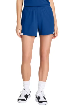 Sport-Tek Womens Club Moisture Wicking Shorts - True Royal Blue/White