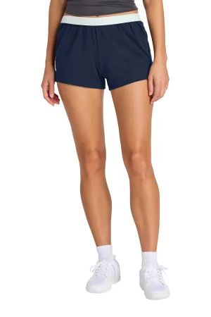 Sport-Tek Womens Jersey Knit Squad Shorts - True Navy Blue