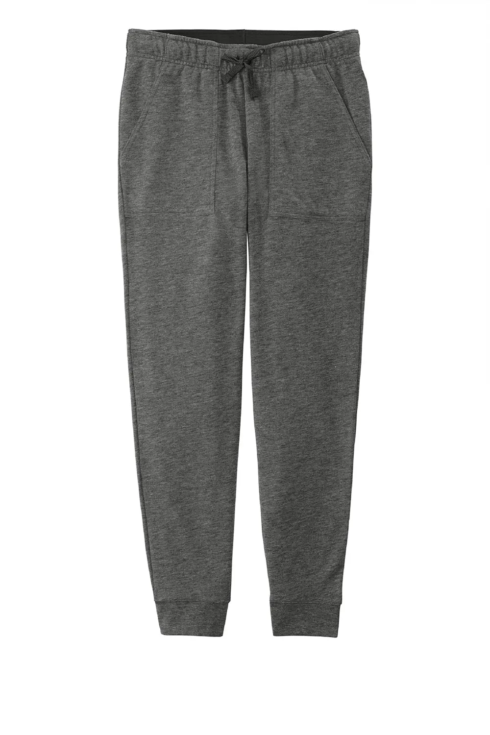 Sport-Tek Womens Moisture Wicking Fleece Jogger Sweatpants w/ Pockets - Heather Dark Grey