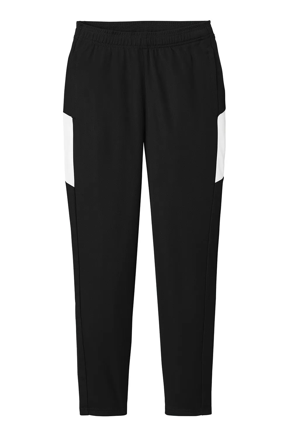 Sport-Tek Womens Moisture Wicking Travel Pants w/ Pockets - Black/White