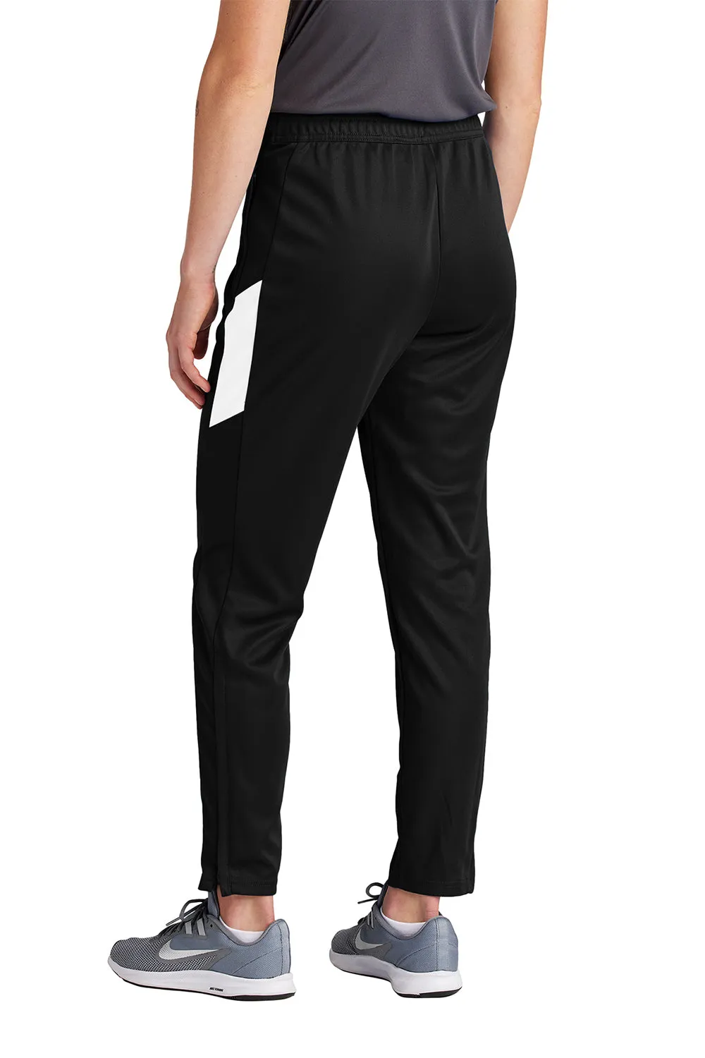 Sport-Tek Womens Moisture Wicking Travel Pants w/ Pockets - Black/White
