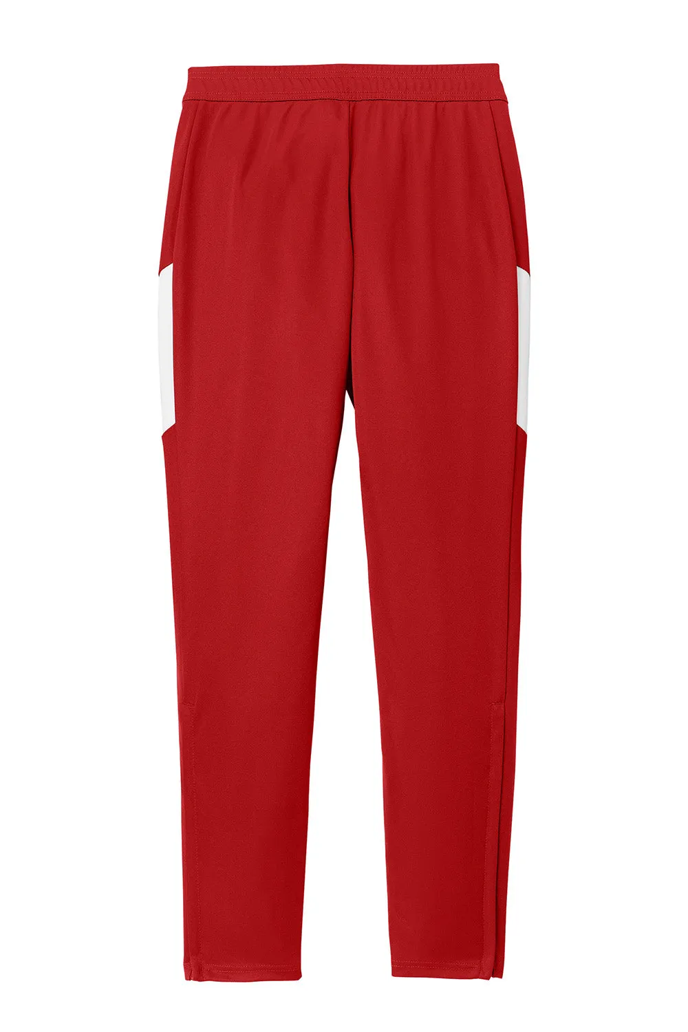 Sport-Tek Womens Moisture Wicking Travel Pants w/ Pockets - Deep Red/White