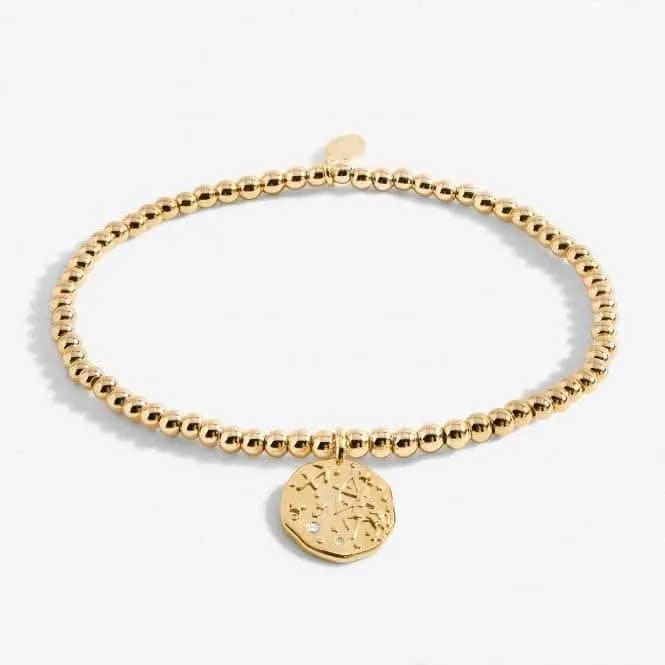 Star Sign A Little Sagittarius Gold Plated 17.5cm Stretch Bracelet 6799 Joma Jewellery