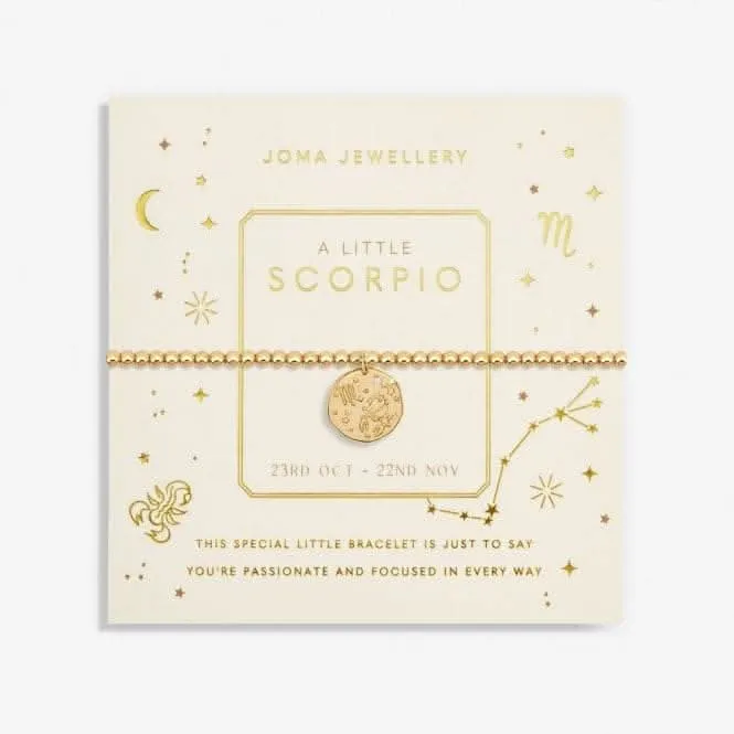 Star Sign A Little Scorpio Gold Plated 17.5cm Stretch Bracelet 6798 Joma Jewellery