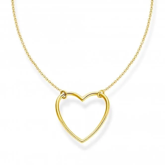 Sterling Silver Gold Plated Heart Necklace KE2138-413-39-L45V Thomas Sabo Necklaces
