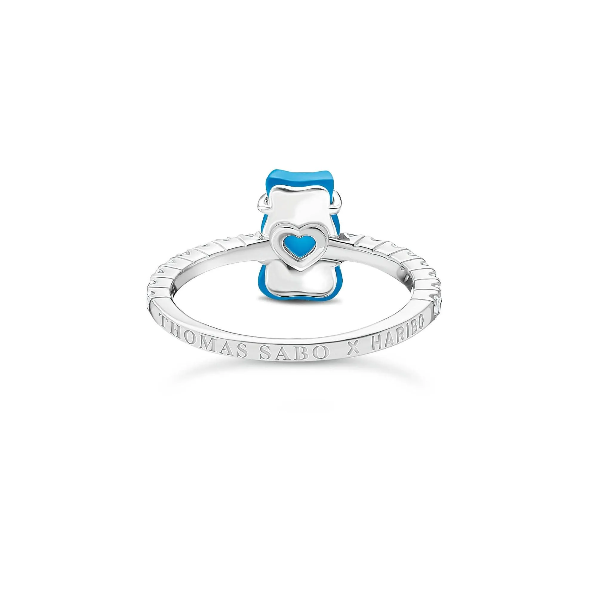 Sterling Silver HARIBO Zirconia Blue Goldbears Ring TR2459-052-1 Thomas Sabo Rings