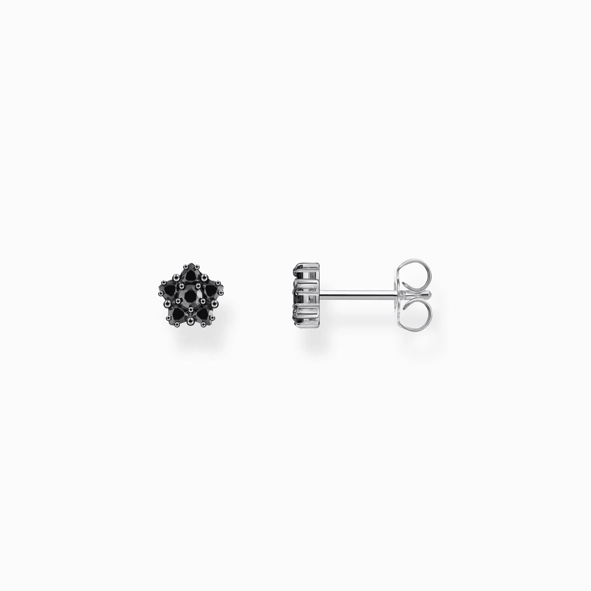 Sterling Silver Heritage Black Zirconia Stud Earrings H2297-643-11 Thomas Sabo Earrings